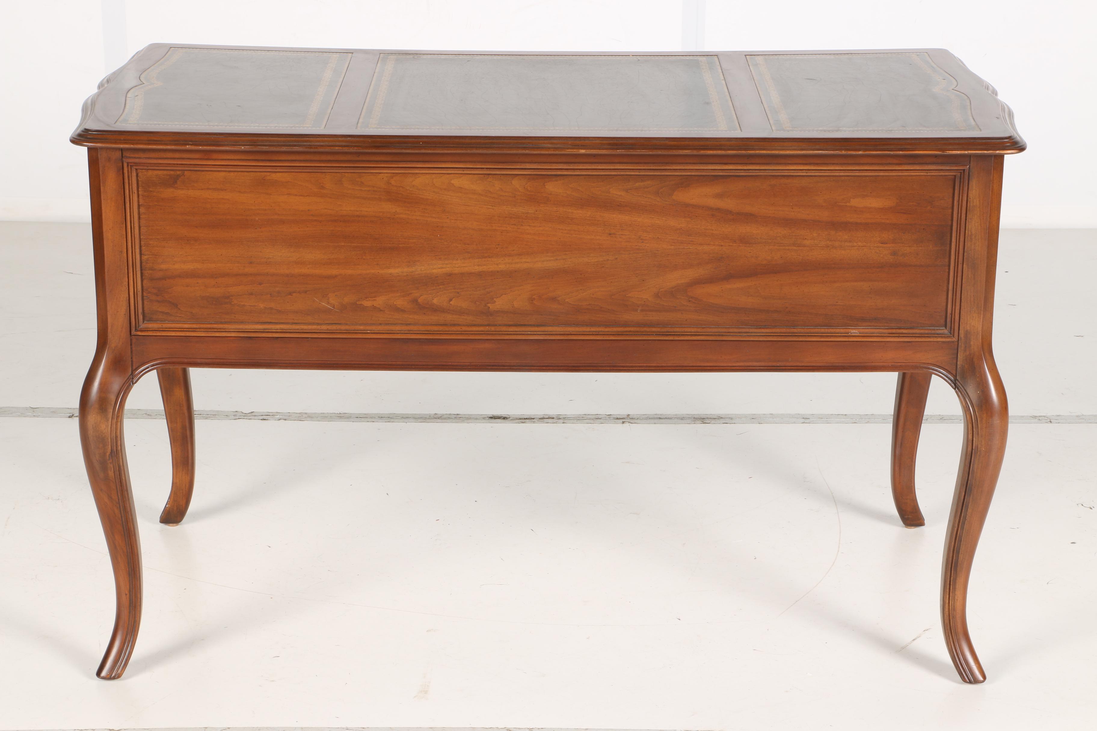 Vintage Faux Leather Top Writing Desk by Sligh