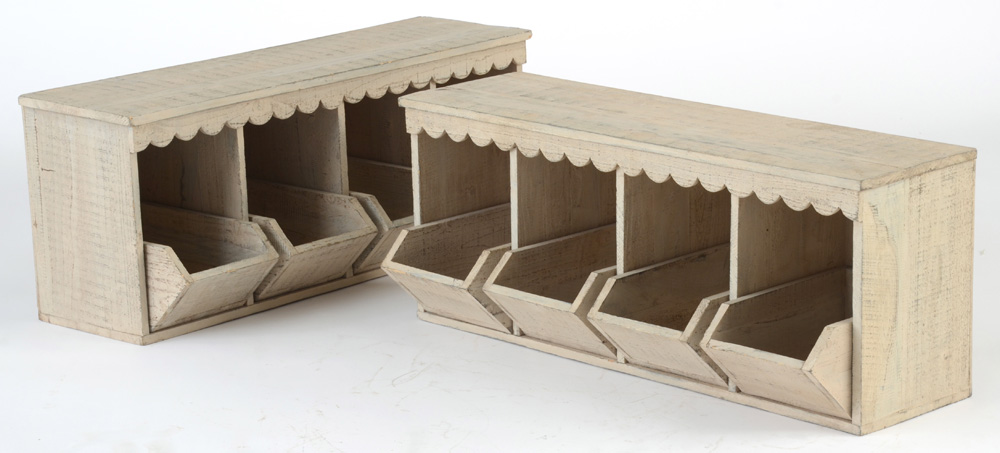 Rustic Stacking Cabinets With Storage Trays