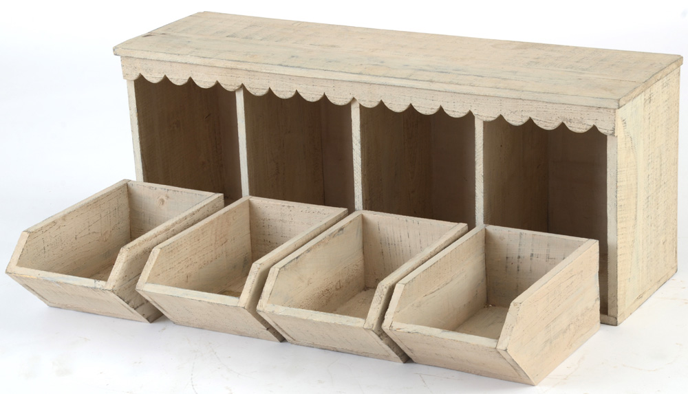 Rustic Stacking Cabinets With Storage Trays