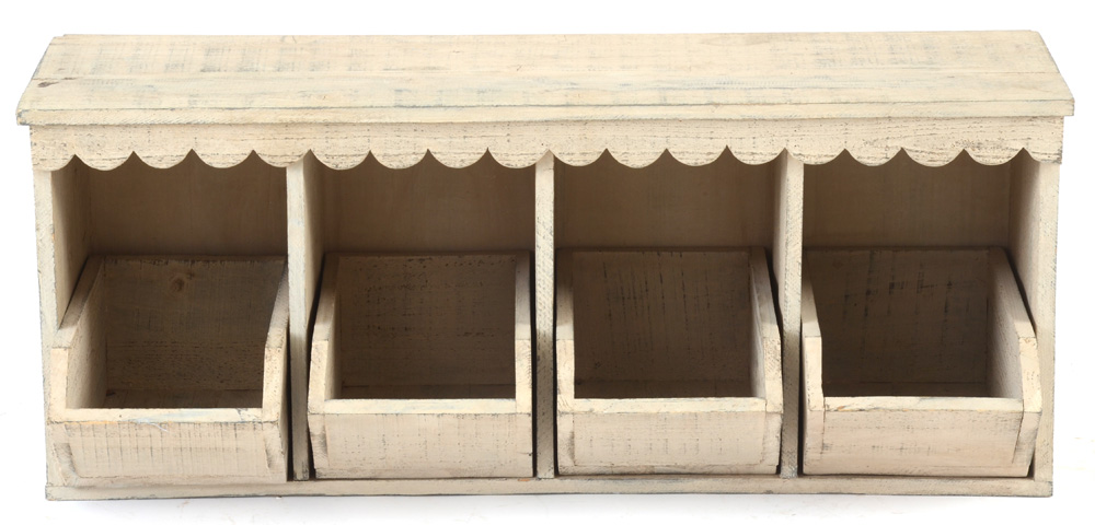 Rustic Stacking Cabinets With Storage Trays