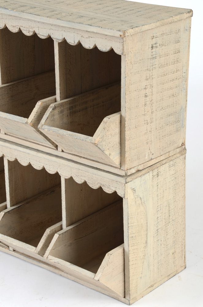 Rustic Stacking Cabinets With Storage Trays