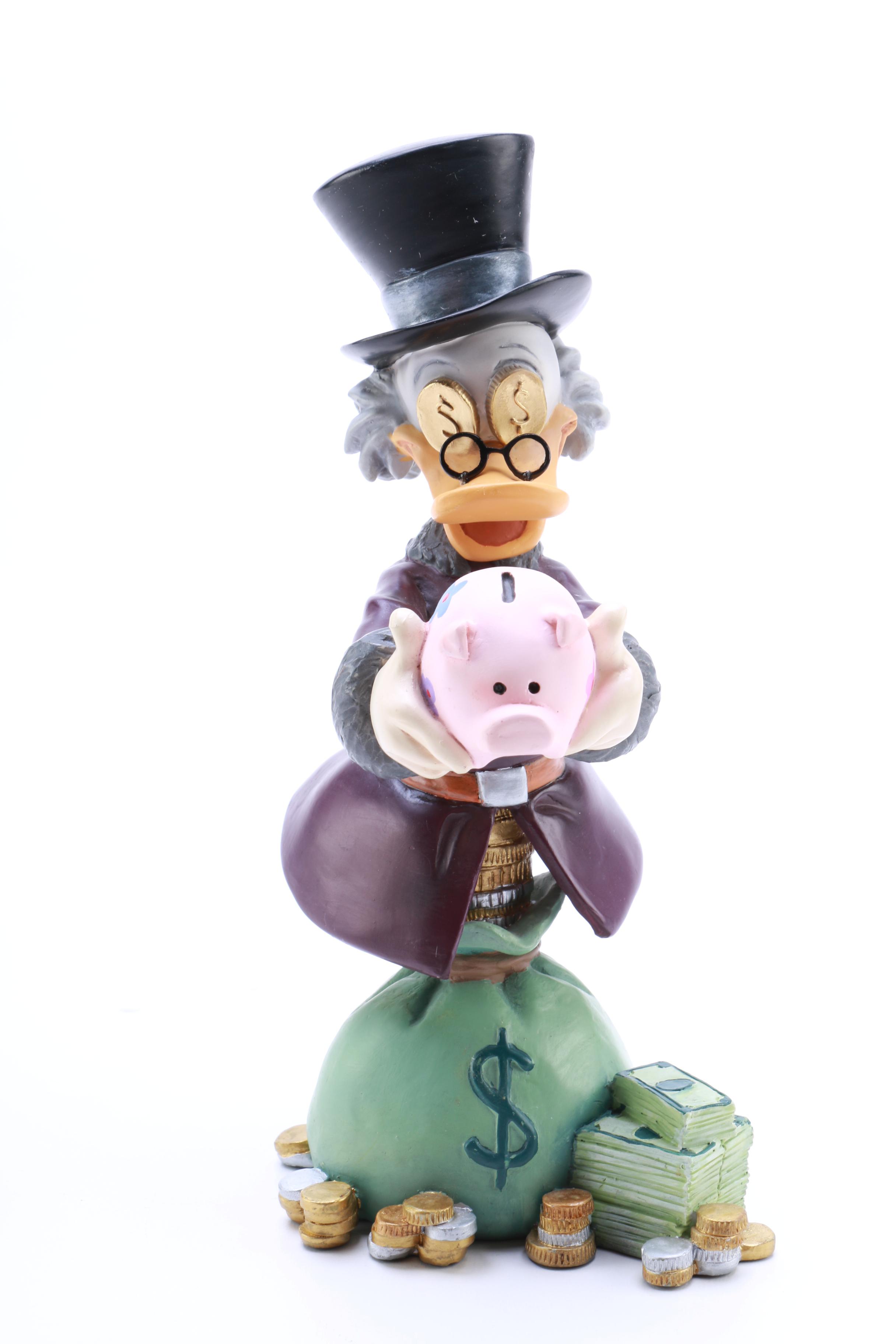 "Disney Traditions" Porcelain Figurines Including Limited Edition Scrooge McDuck