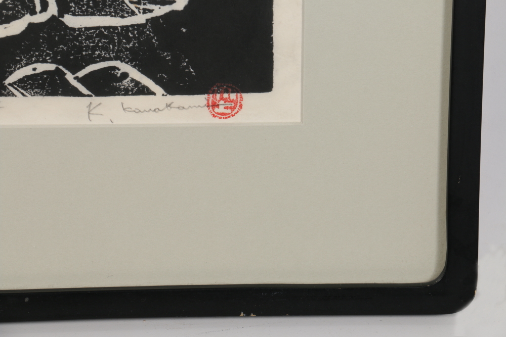 Kawakami Kureshirō Limited Edition Woodblock Print "Osarai"