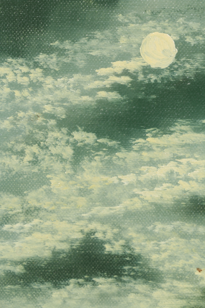 Carl Lohmann Original Oil Painting "Moonlight"