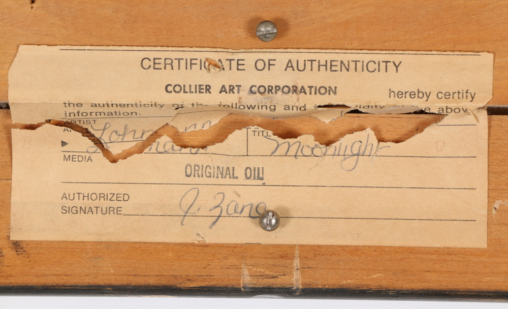 Carl Lohmann Original Oil Painting "Moonlight"