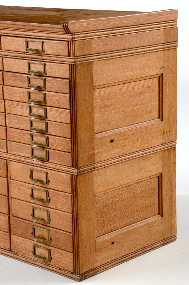 Quarter-Sawn Oak Type-Set Cabinet