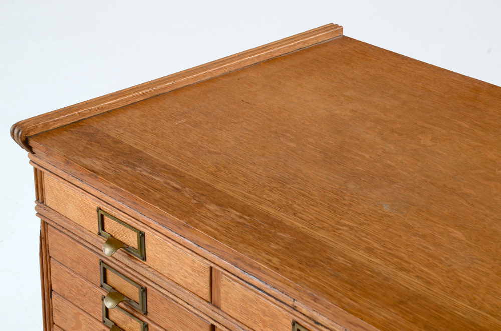 Quarter-Sawn Oak Type-Set Cabinet