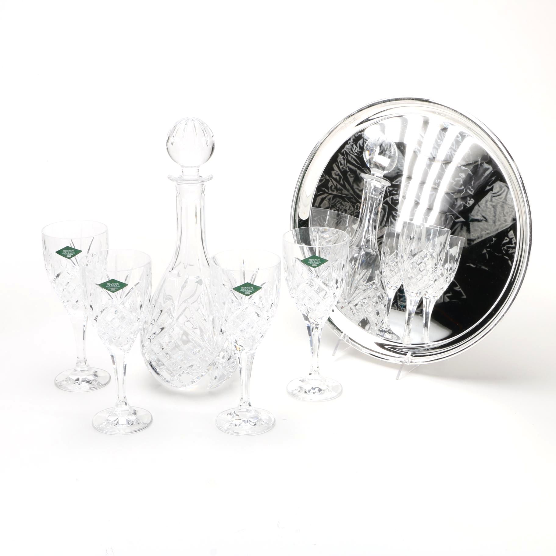 Shannon Crystal "Dublin" Wine Set
