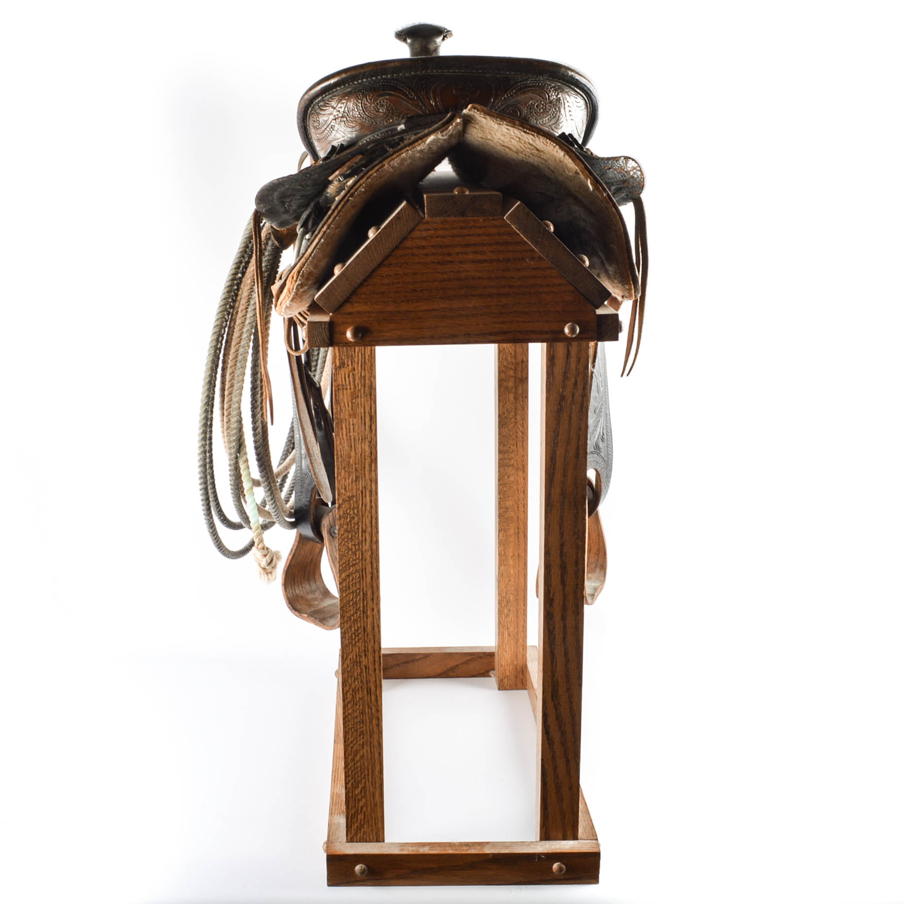 Vintage Children's Western Saddle and Lasso