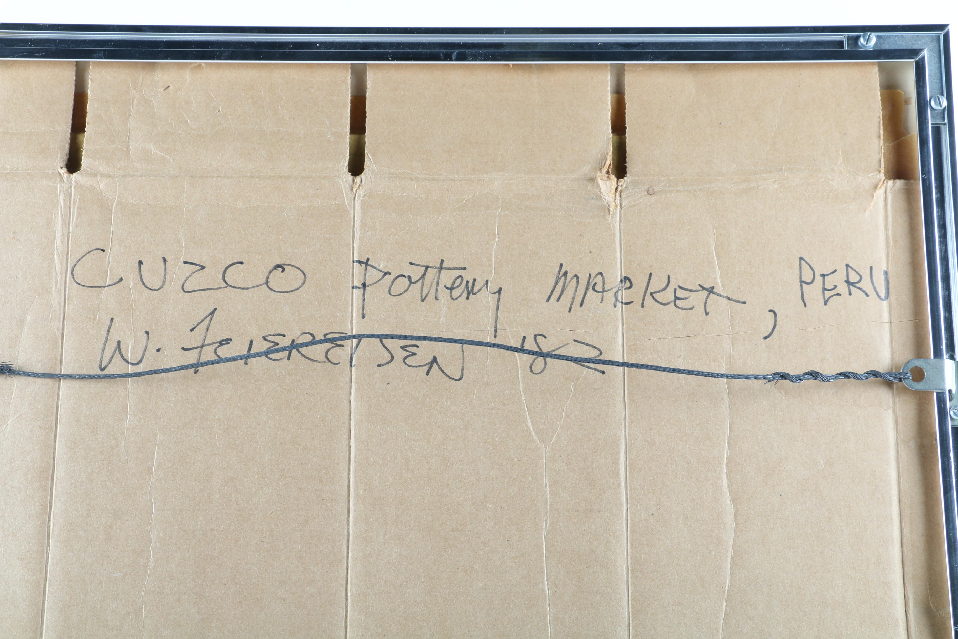 Wendy Feiereisen Original Mixed Media Painting of "Cuzco Pottery Market, Peru"