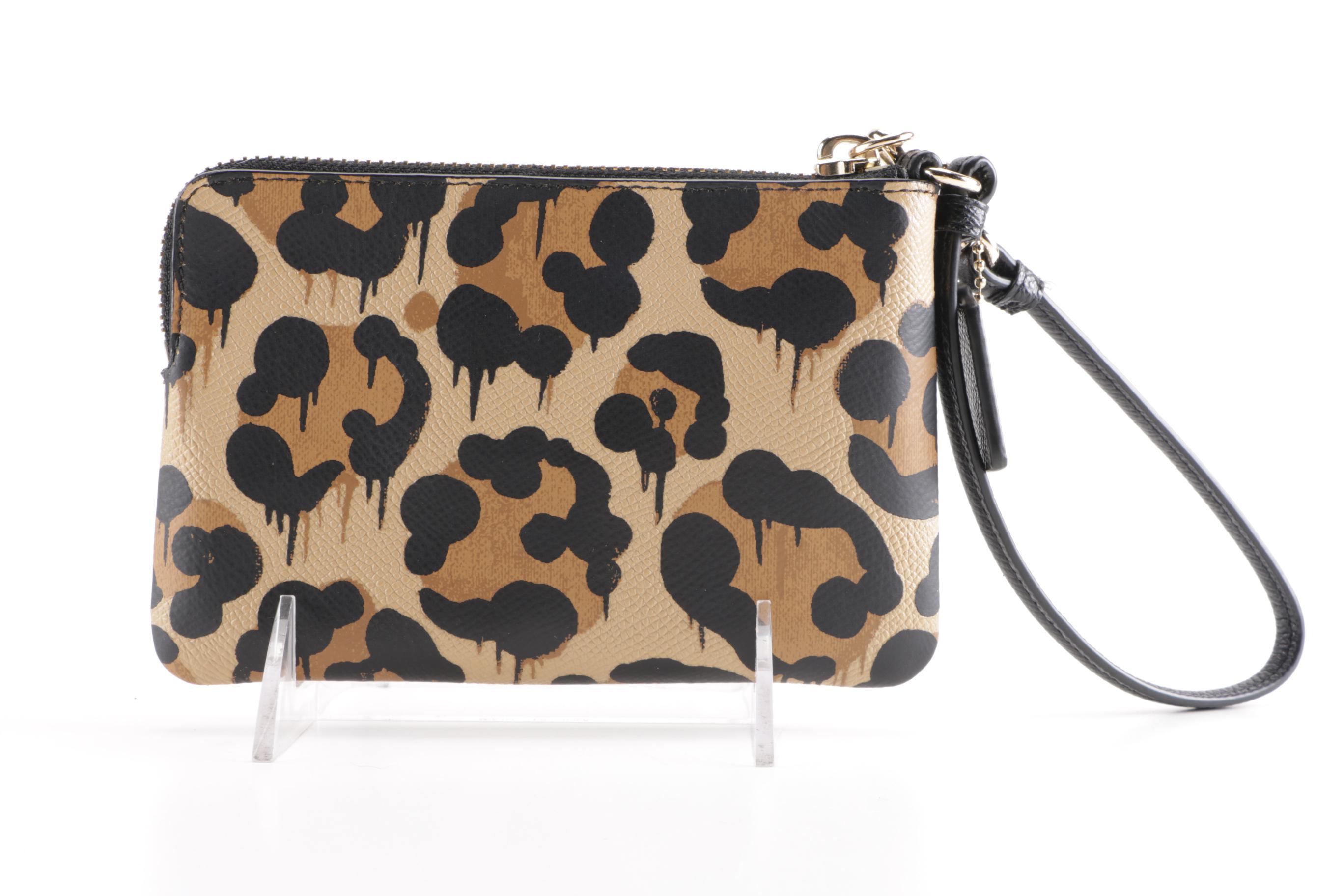 Coach Corner Zip Wallet in Wild Beast Print Leather