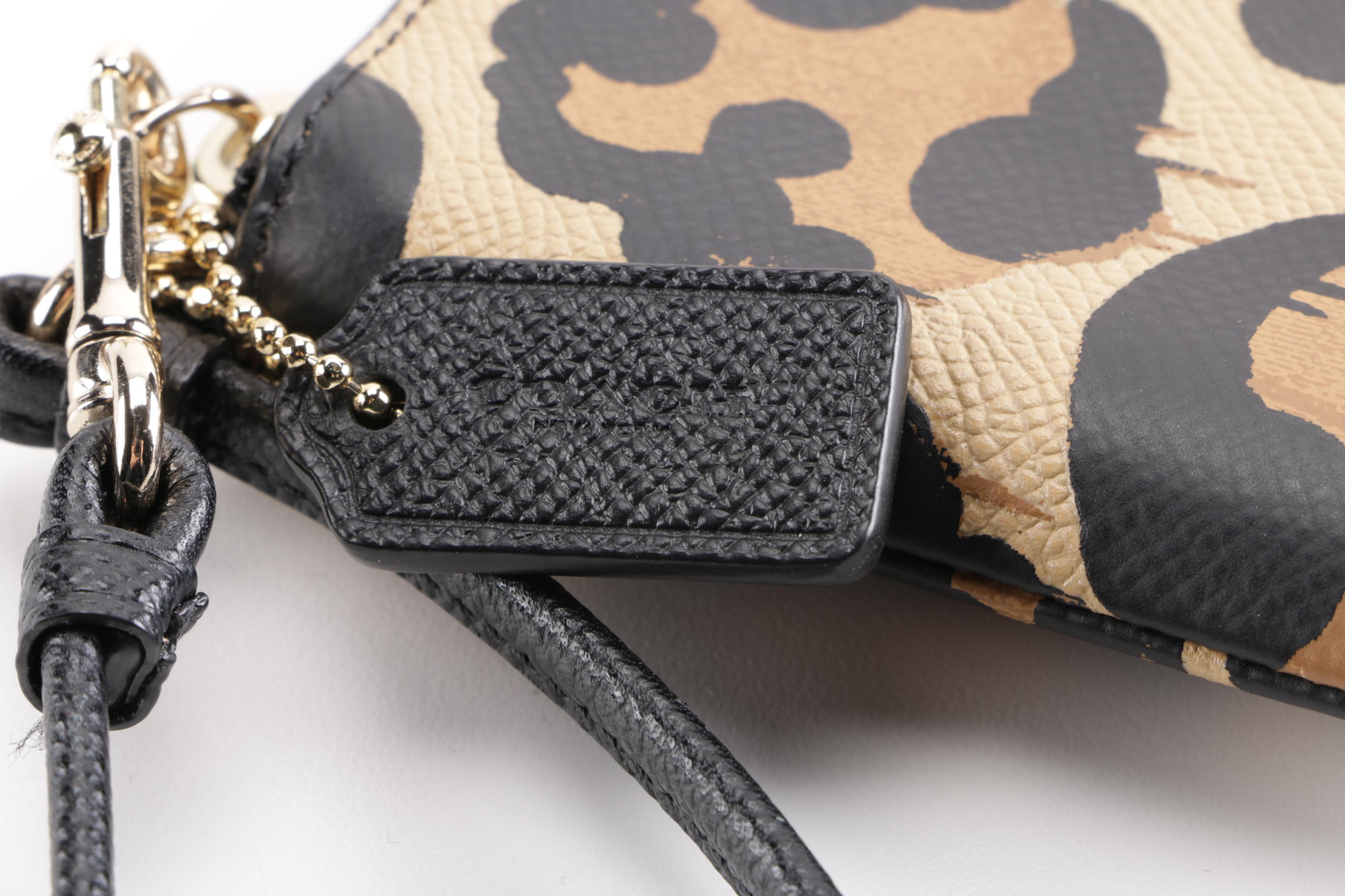 Coach Corner Zip Wallet in Wild Beast Print Leather