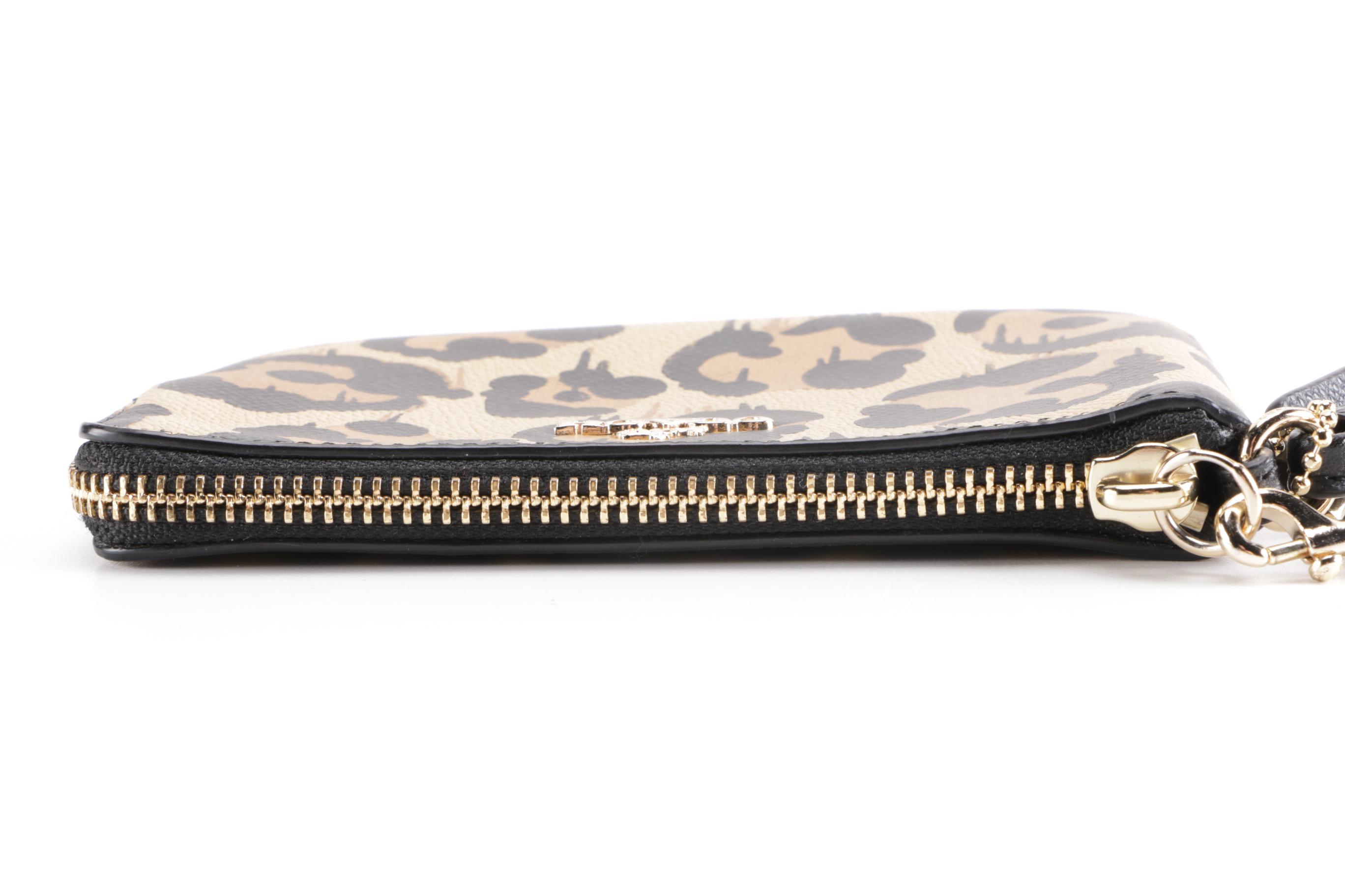 Coach Corner Zip Wallet in Wild Beast Print Leather