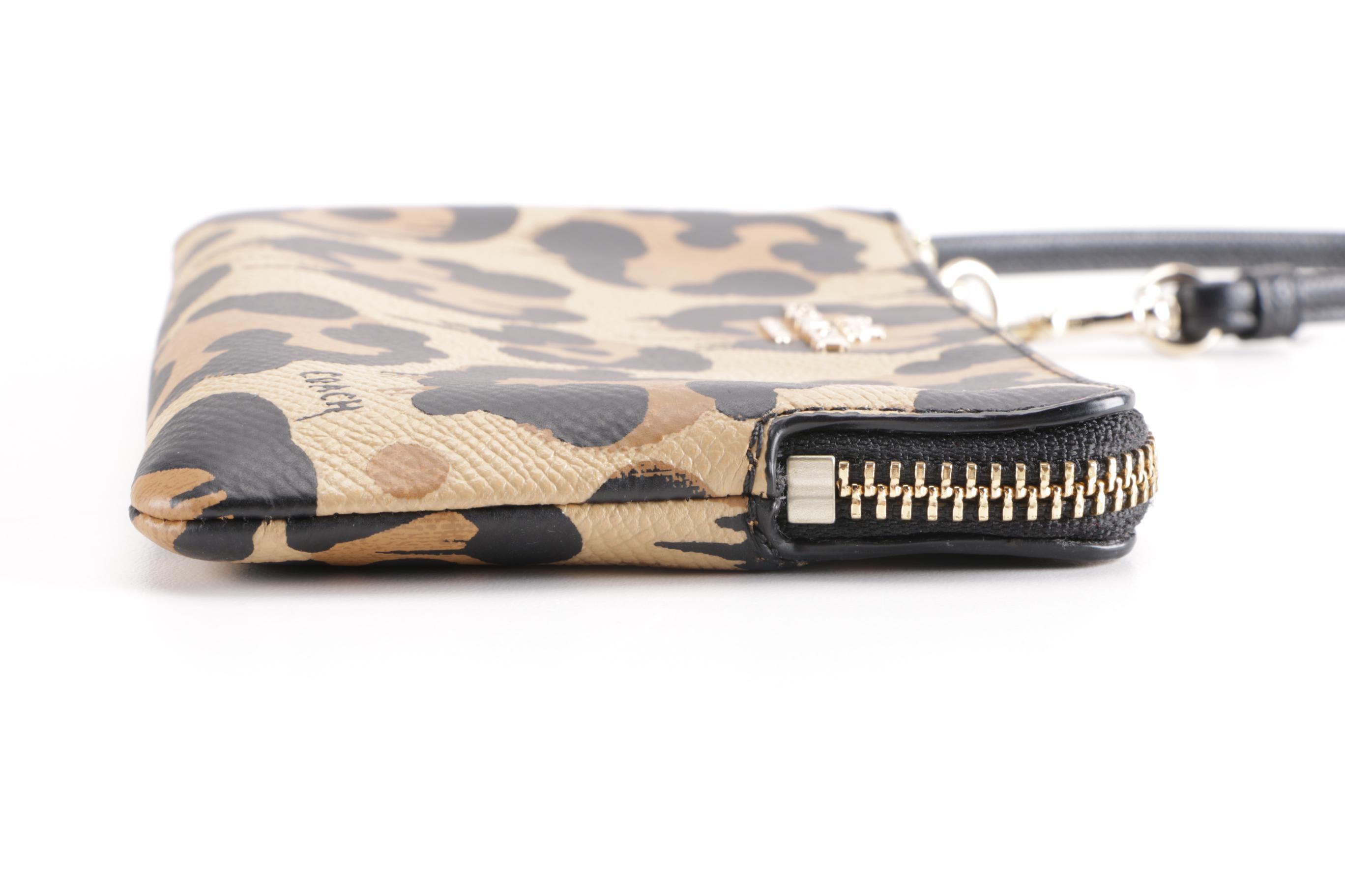 Coach Corner Zip Wallet in Wild Beast Print Leather