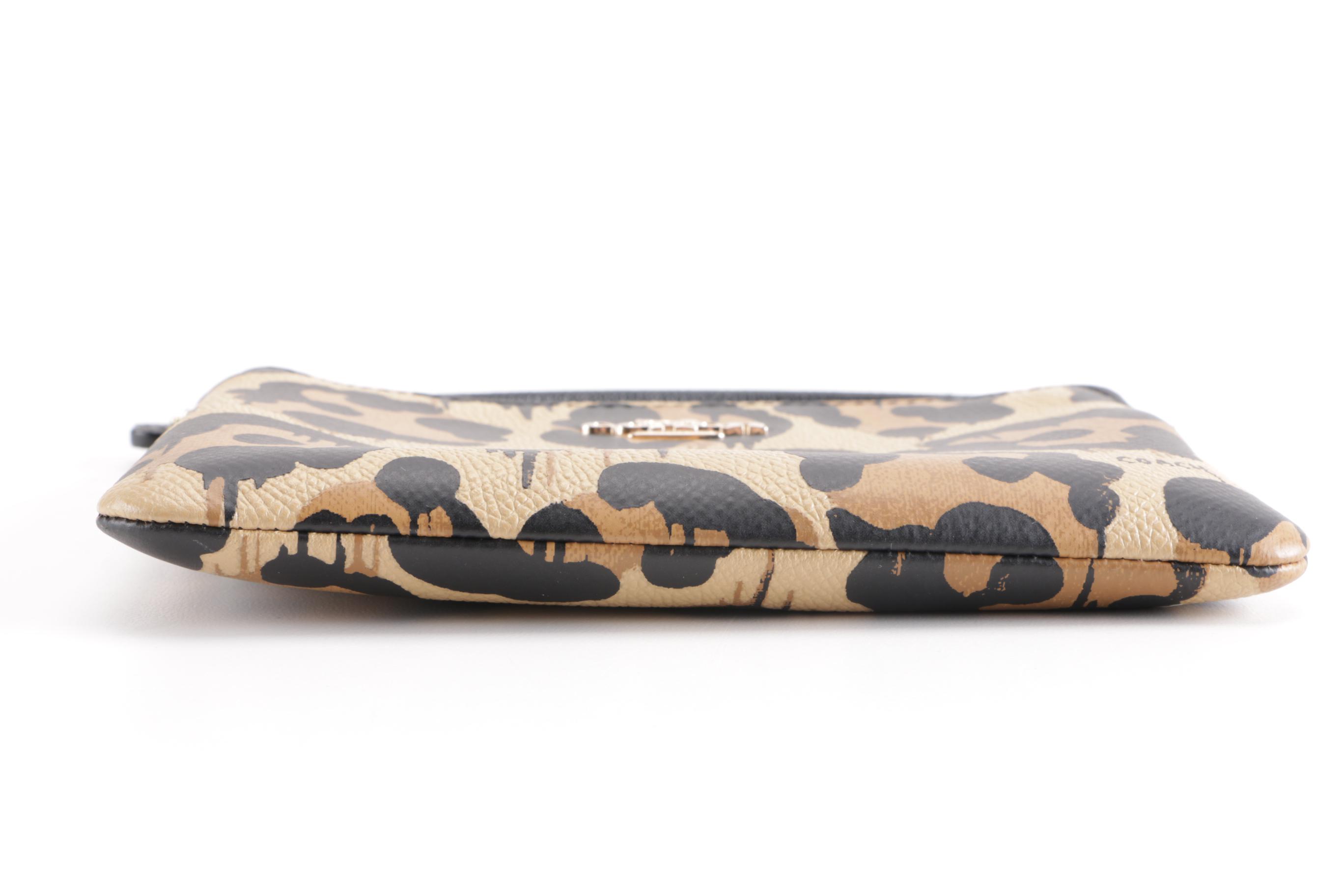 Coach Corner Zip Wallet in Wild Beast Print Leather