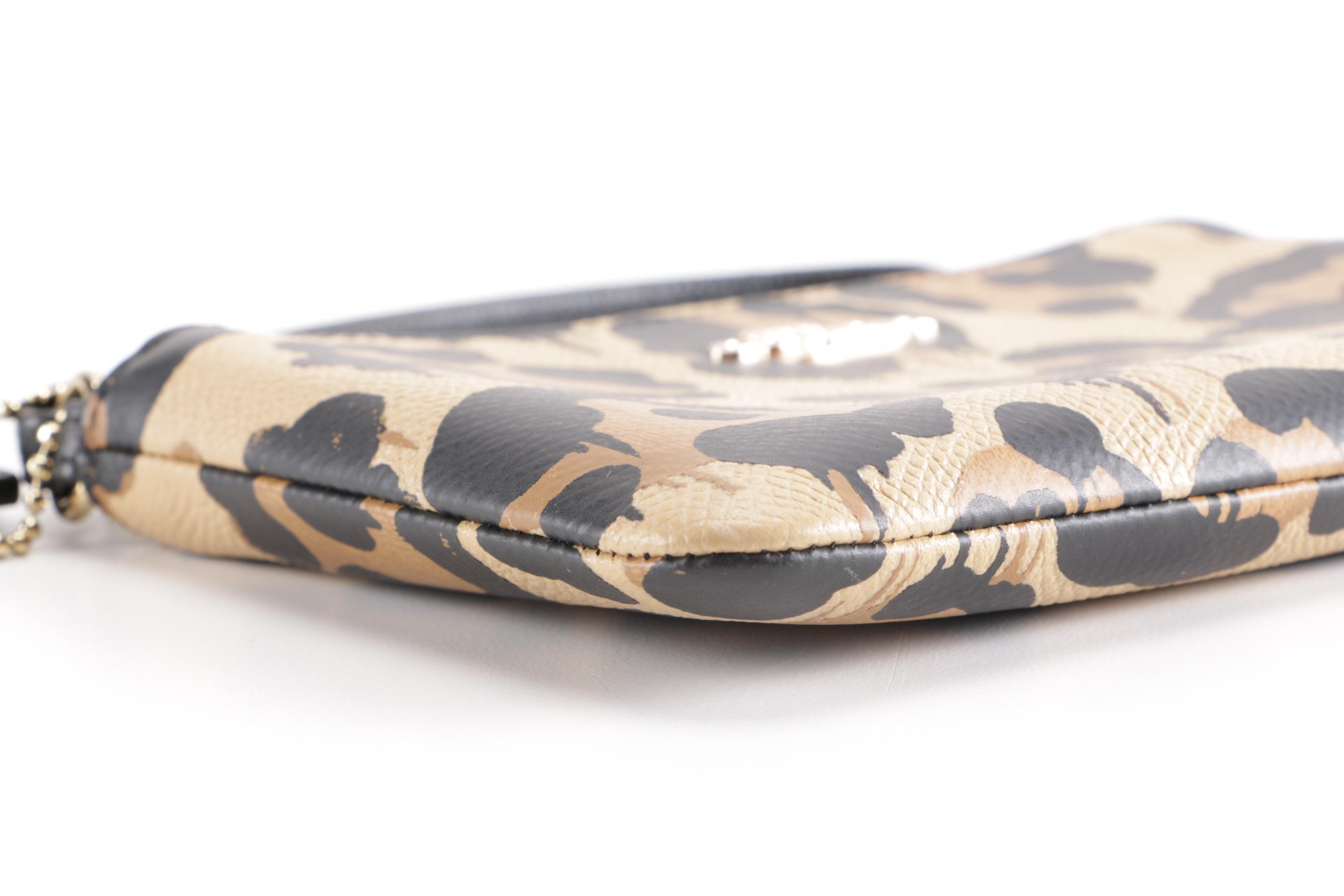 Coach Corner Zip Wallet in Wild Beast Print Leather