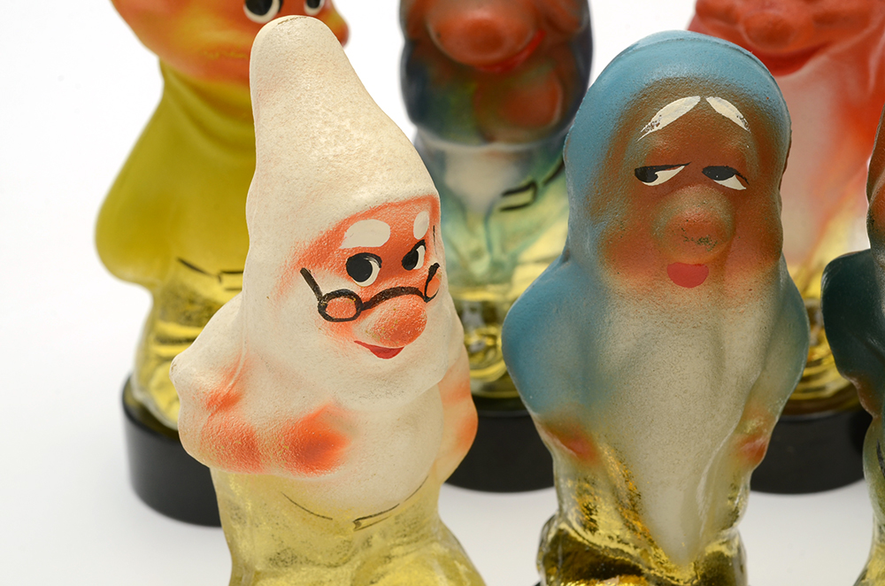 Circa 1938 Walt Disney's "Snow White and the Seven Dwarfs" Bakelite Russian Perfume Bottles