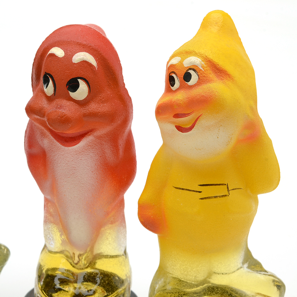 Circa 1938 Walt Disney's "Snow White and the Seven Dwarfs" Bakelite Russian Perfume Bottles