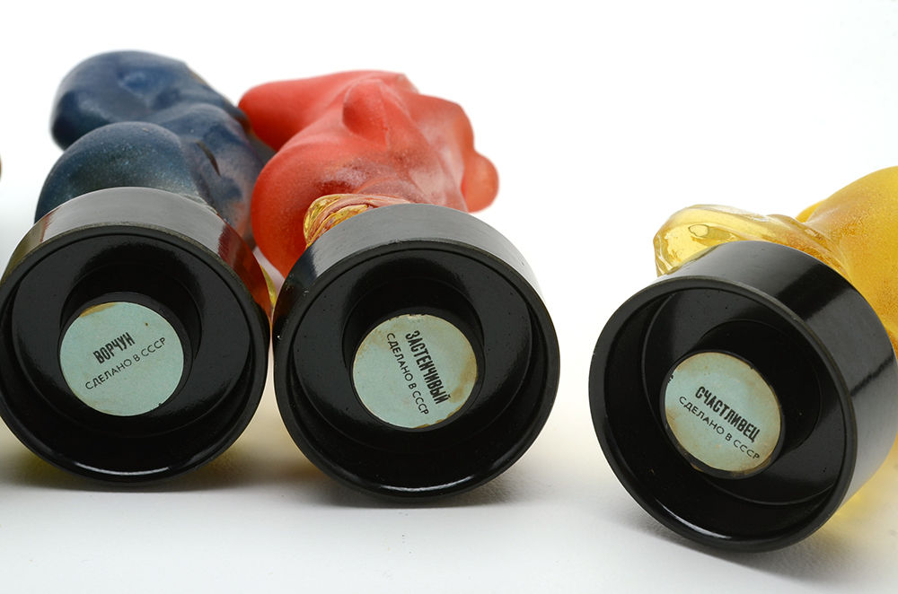 Circa 1938 Walt Disney's "Snow White and the Seven Dwarfs" Bakelite Russian Perfume Bottles