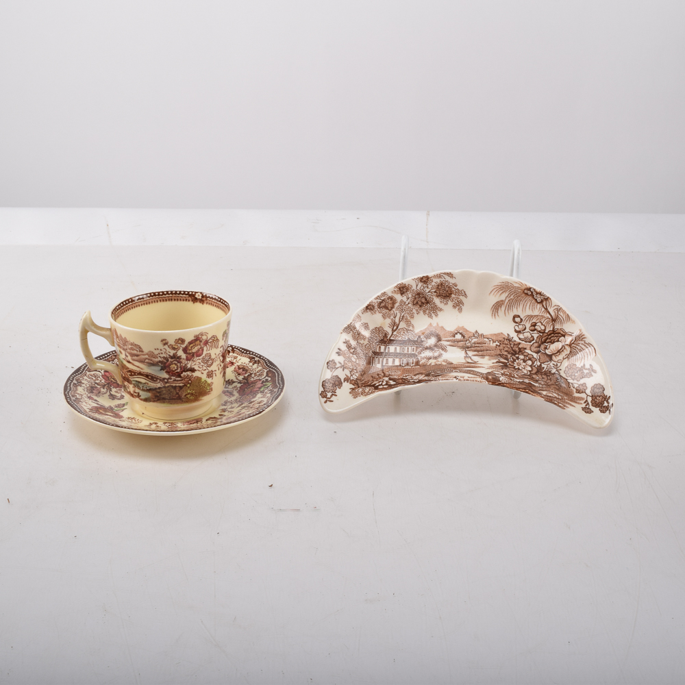 Clarice Cliff Royal Staffordshire Coffee Cup and Bone Dish