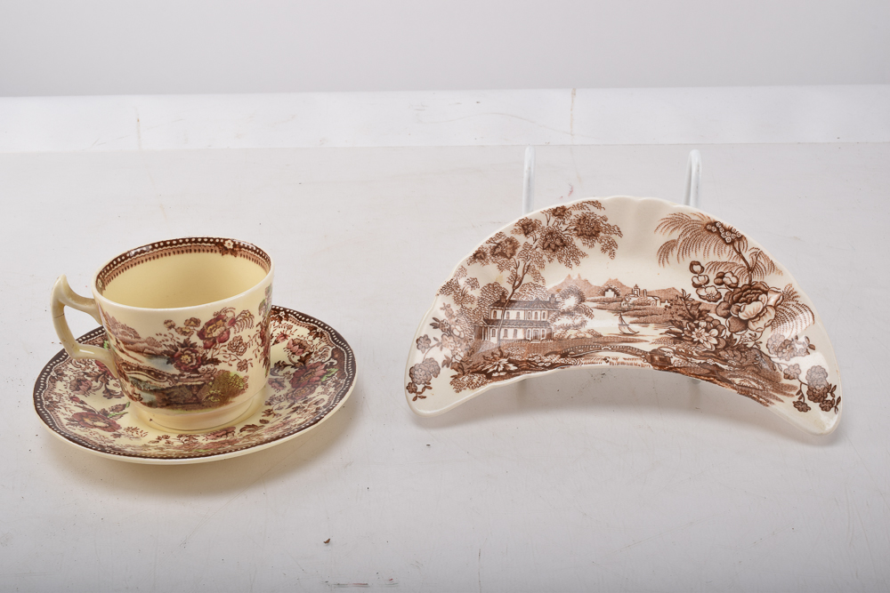 Clarice Cliff Royal Staffordshire Coffee Cup and Bone Dish