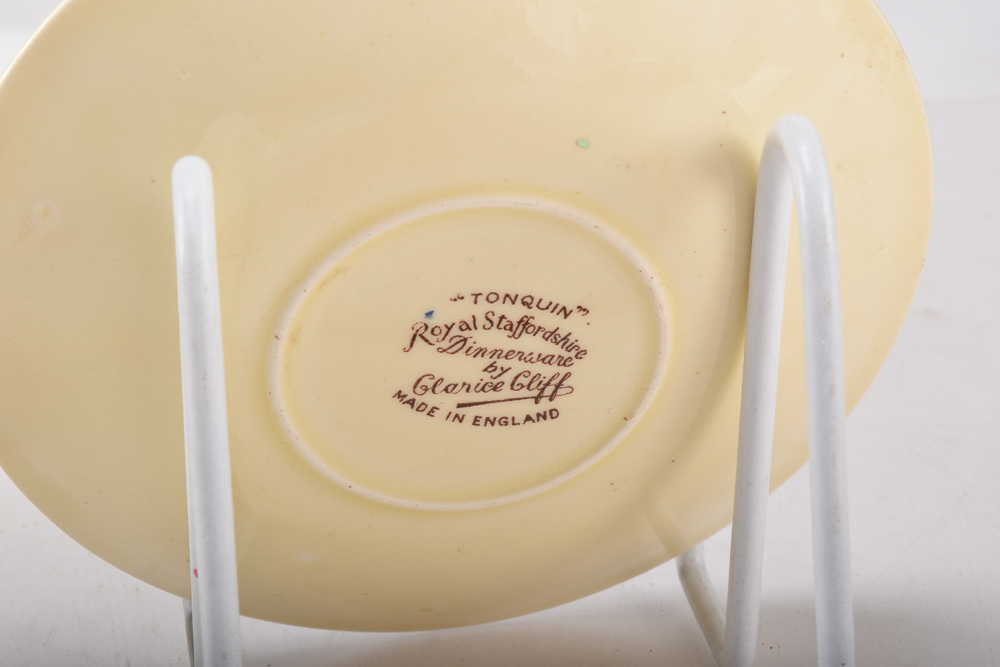 Clarice Cliff Royal Staffordshire Coffee Cup and Bone Dish