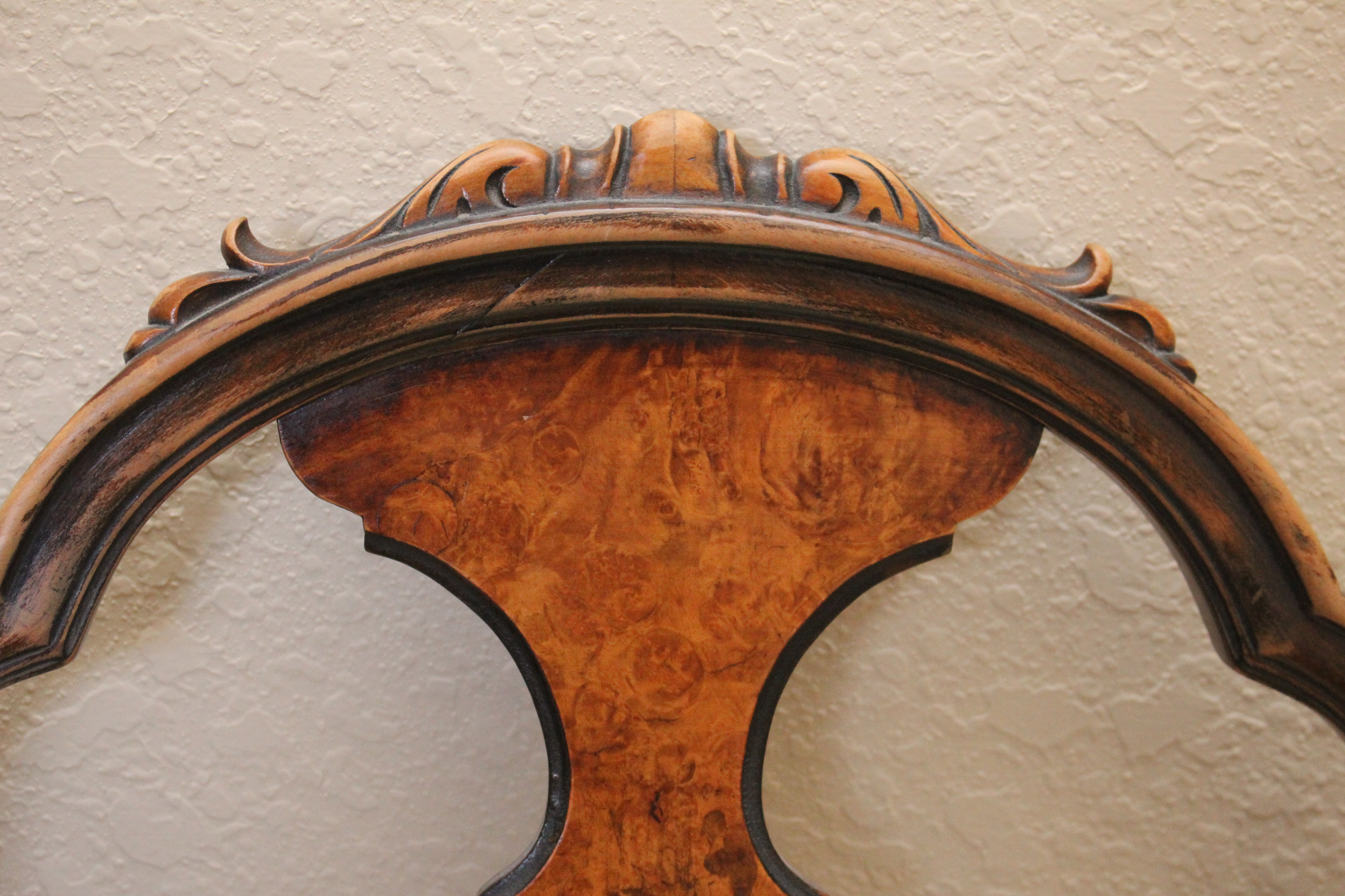 Antique Queen Anne Style Vanity Dresser by Berkey and Gay With Chair