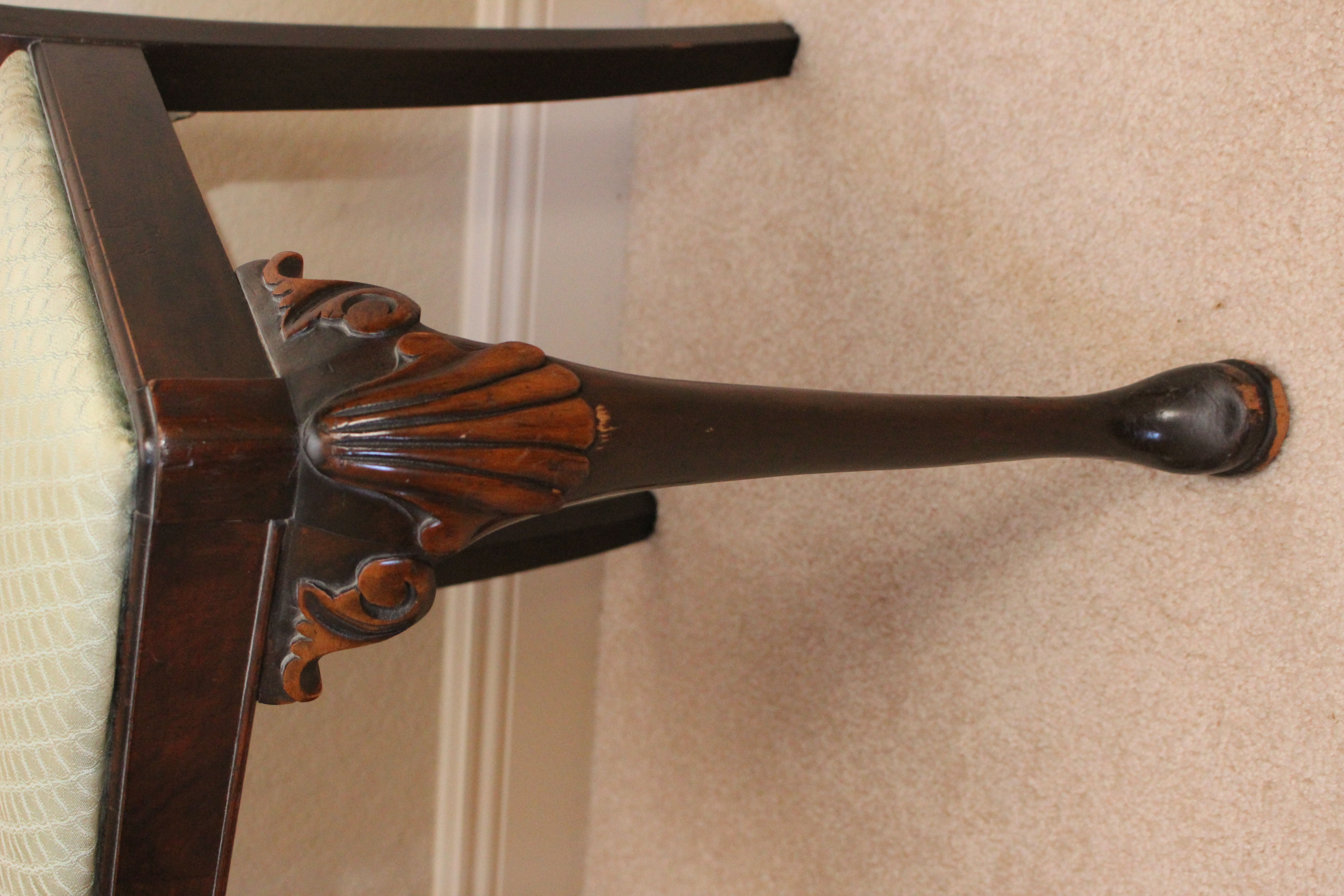 Antique Queen Anne Style Vanity Dresser by Berkey and Gay With Chair