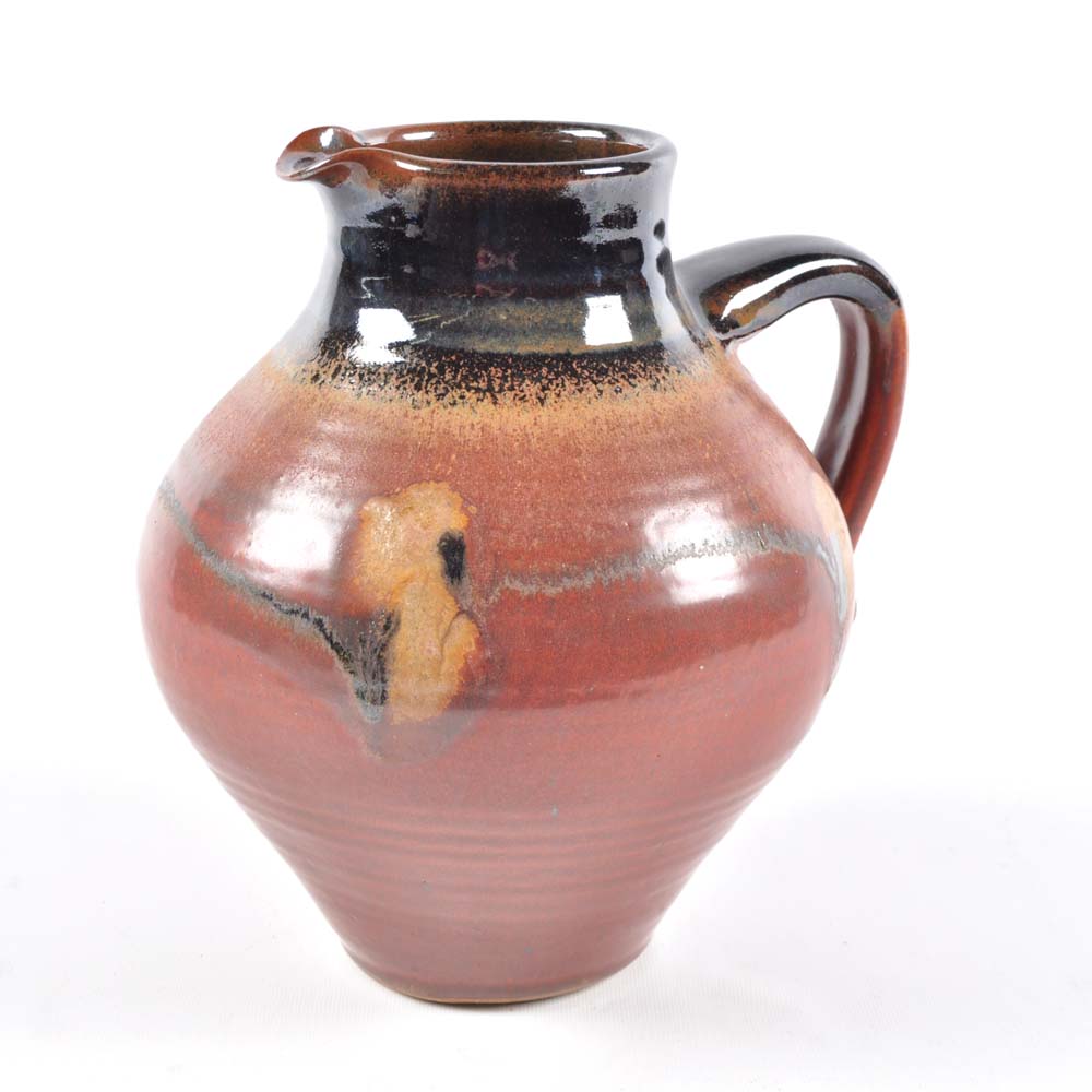 Hand Thrown Stoneware Pottery Jug