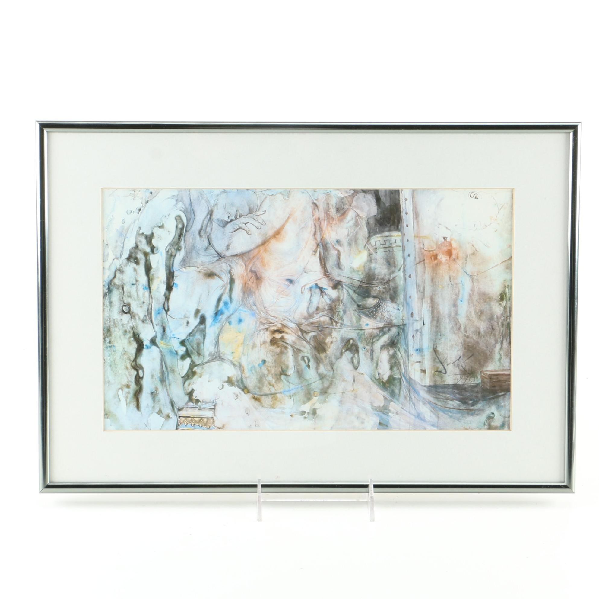 Offset Lithograph of a Surreal Dreamscape