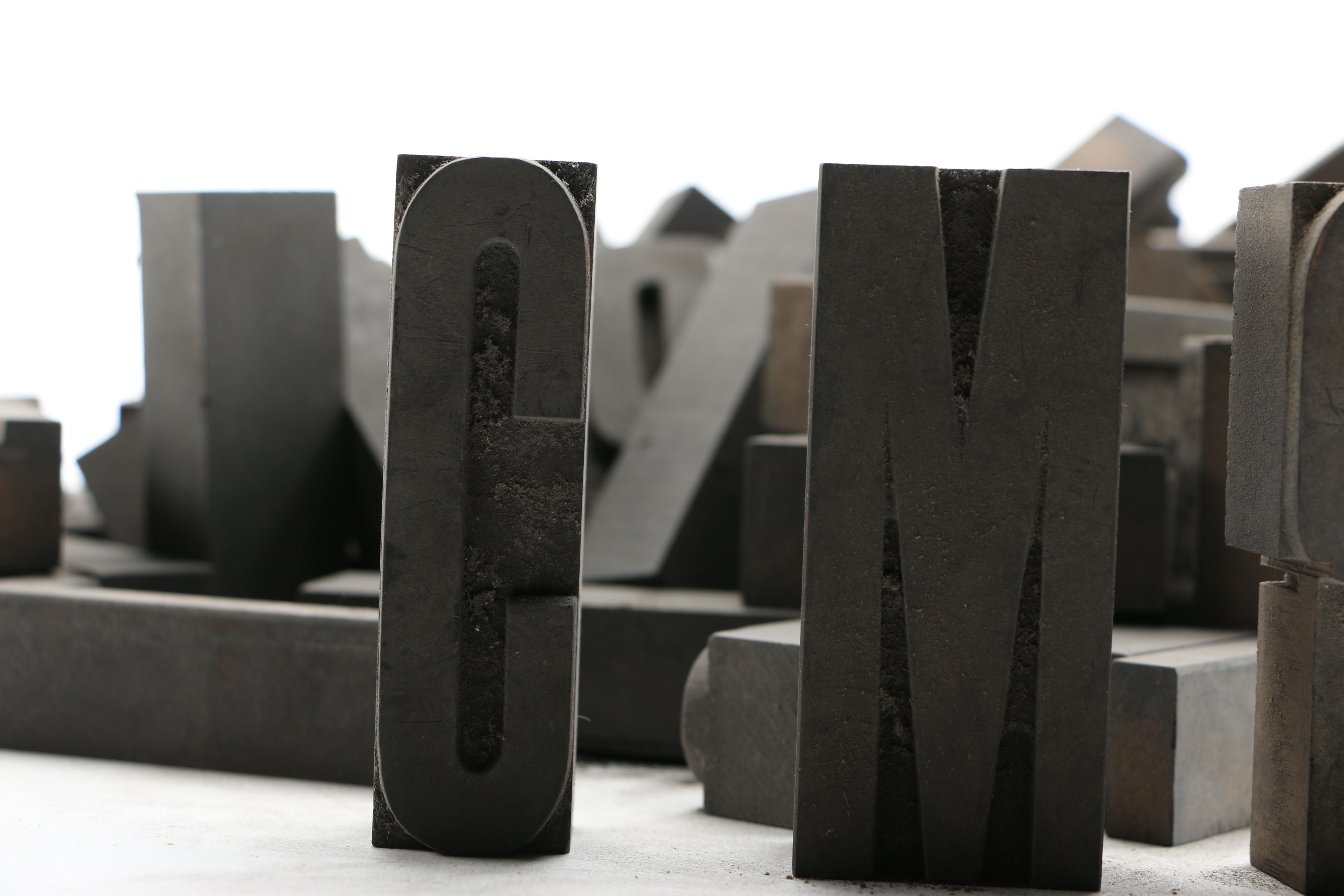 Collection of Print Letters and Symbol Blocks