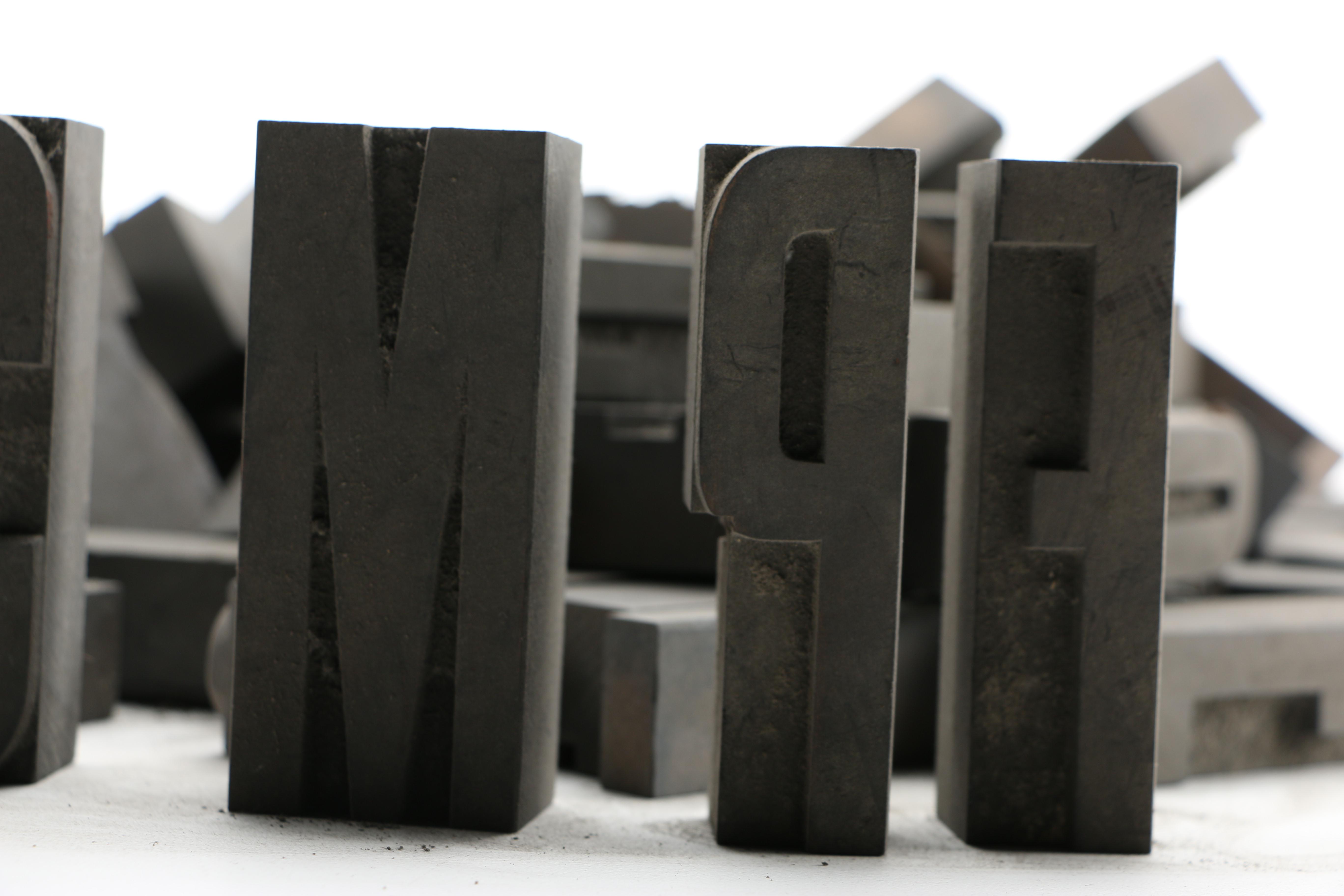 Collection of Print Letters and Symbol Blocks