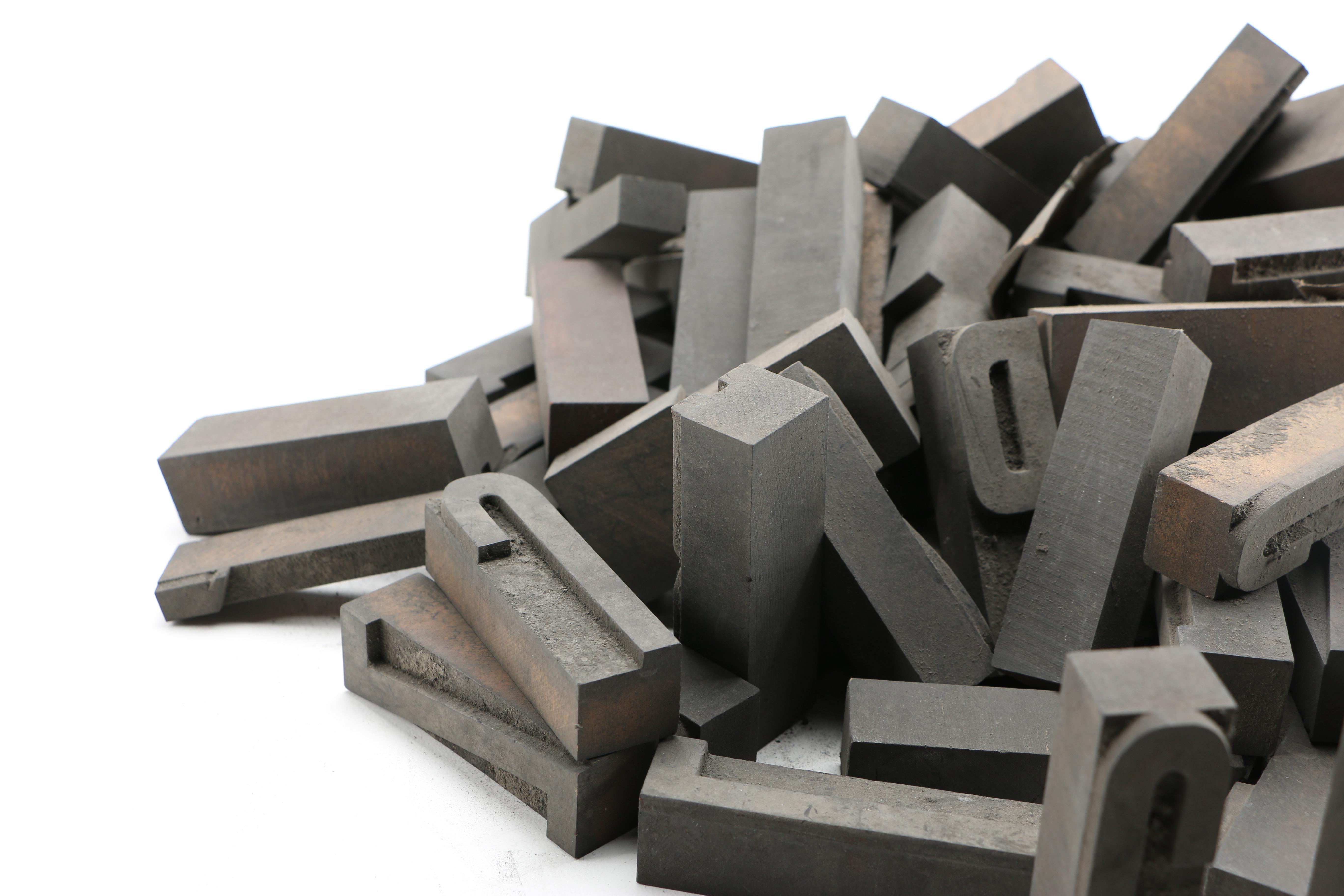 Collection of Print Letters and Symbol Blocks