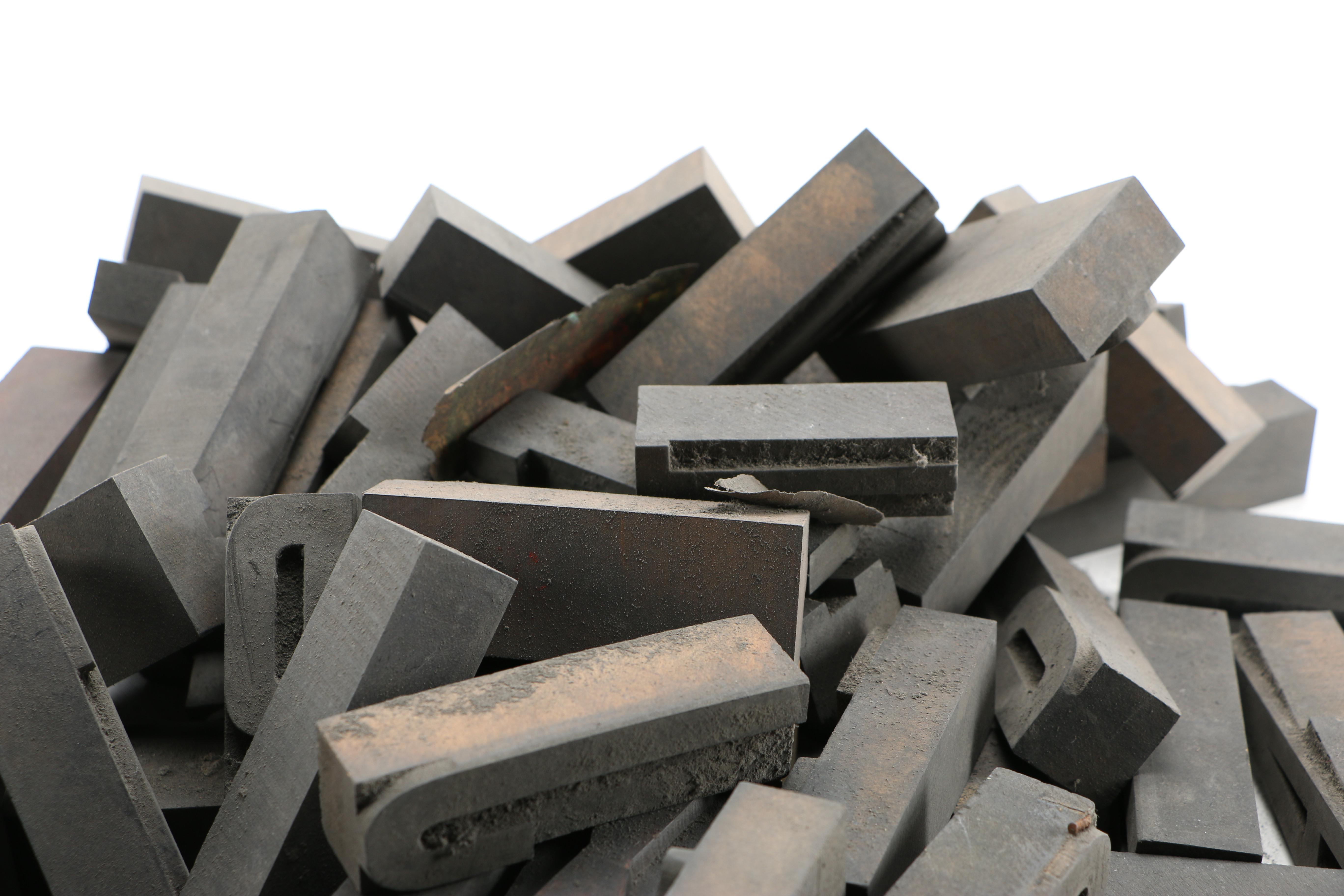 Collection of Print Letters and Symbol Blocks