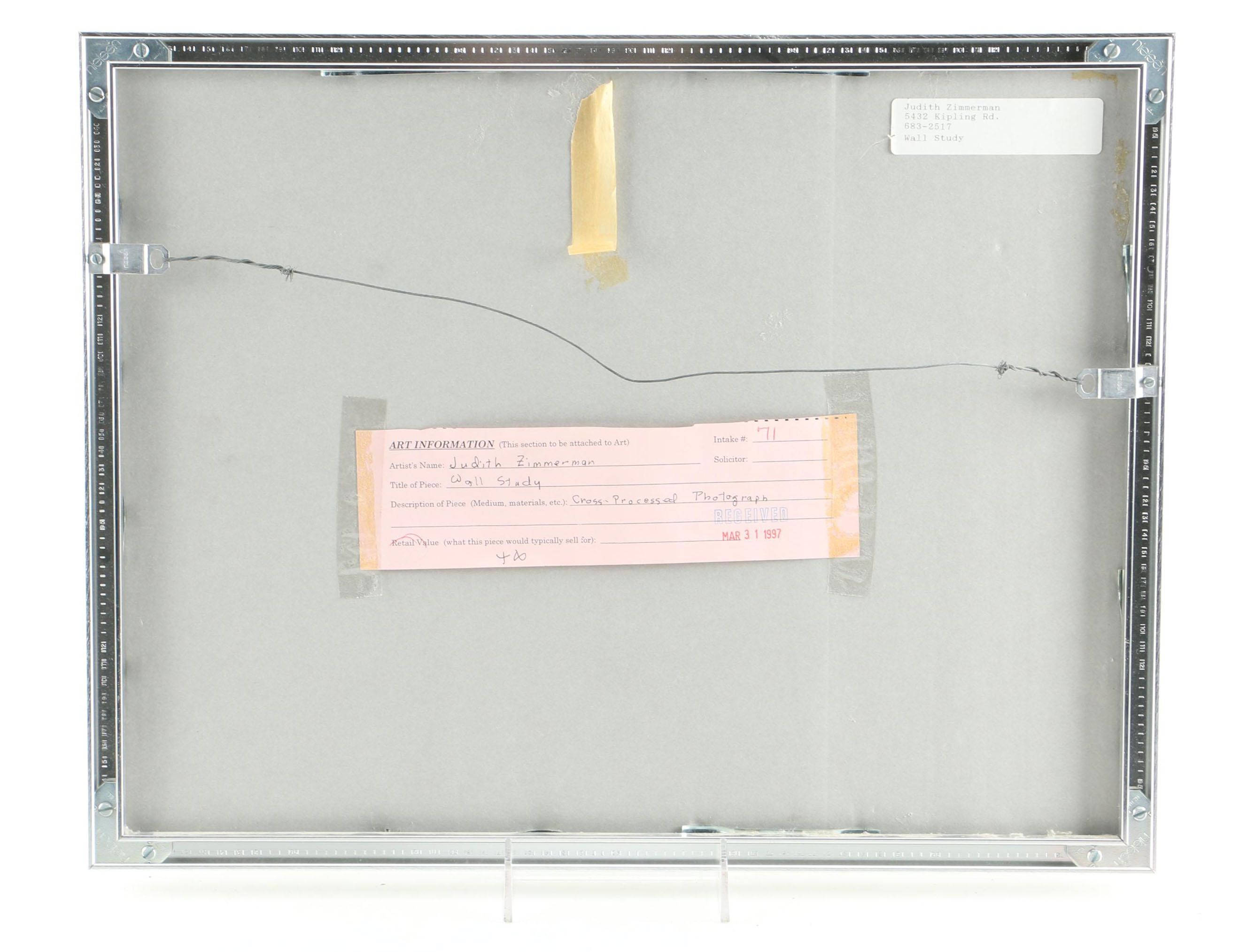 Judith Zimmerman Cross-Processed Photograph "Wall Study"