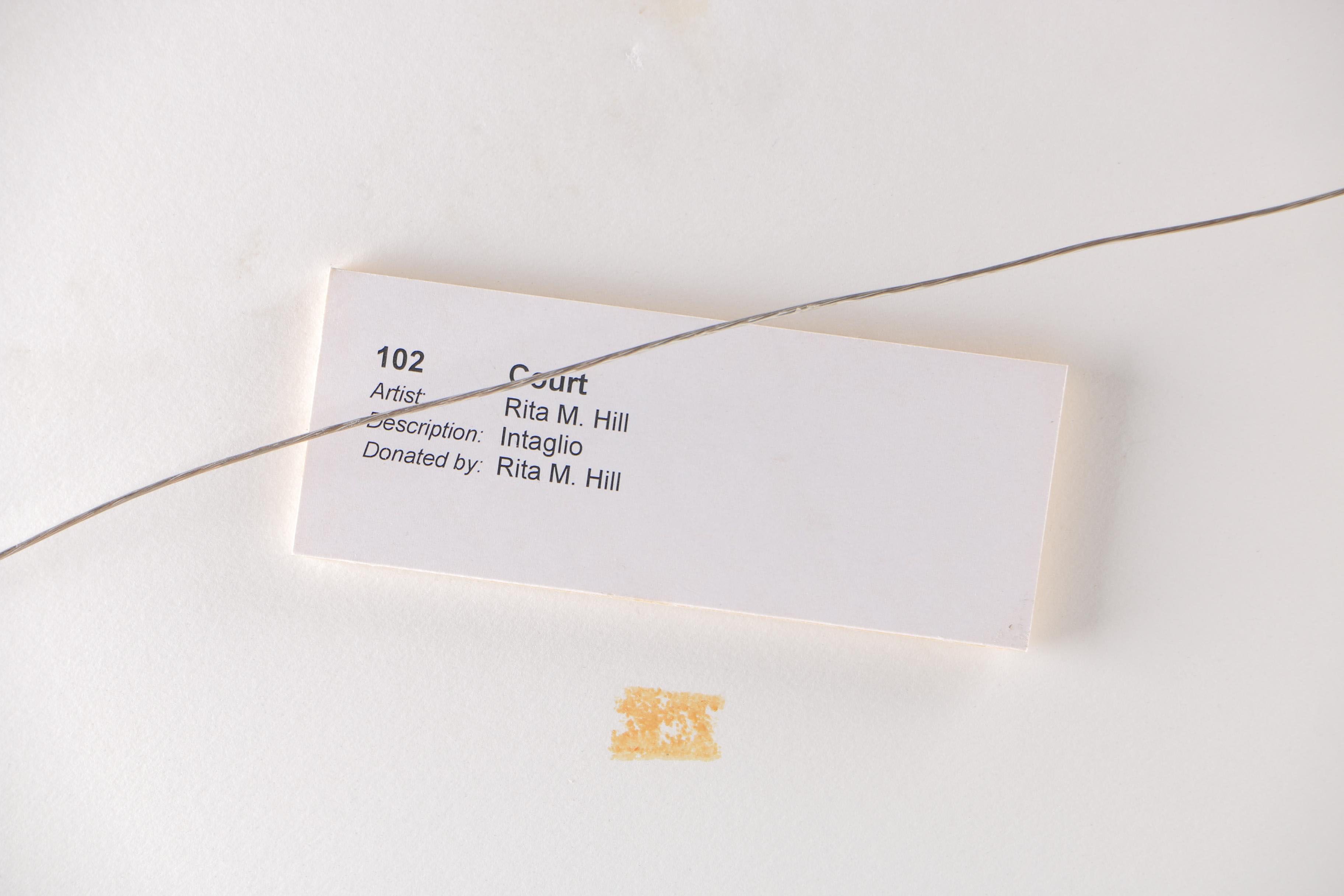 Rita M. Hill Artist Proof Intaglio on Paper "Court"