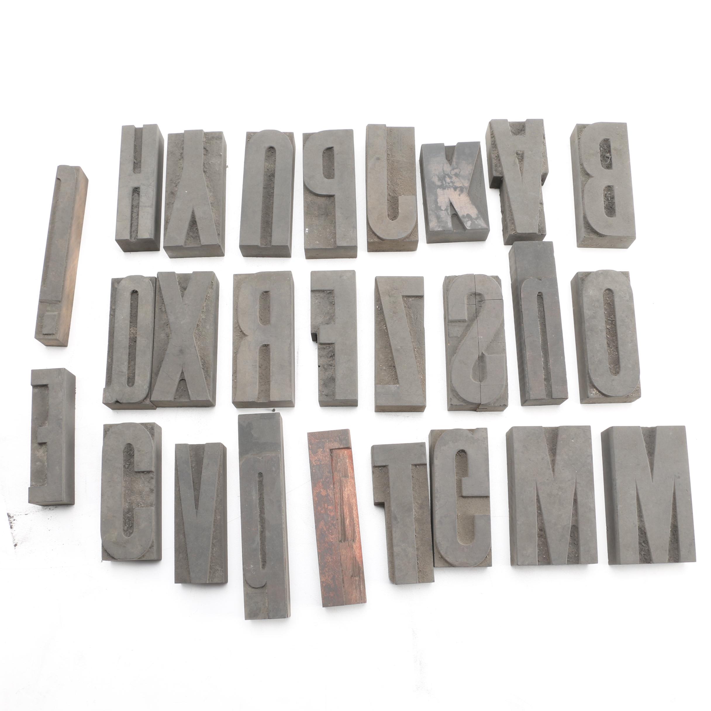Collection of Print Letters and Symbol Blocks