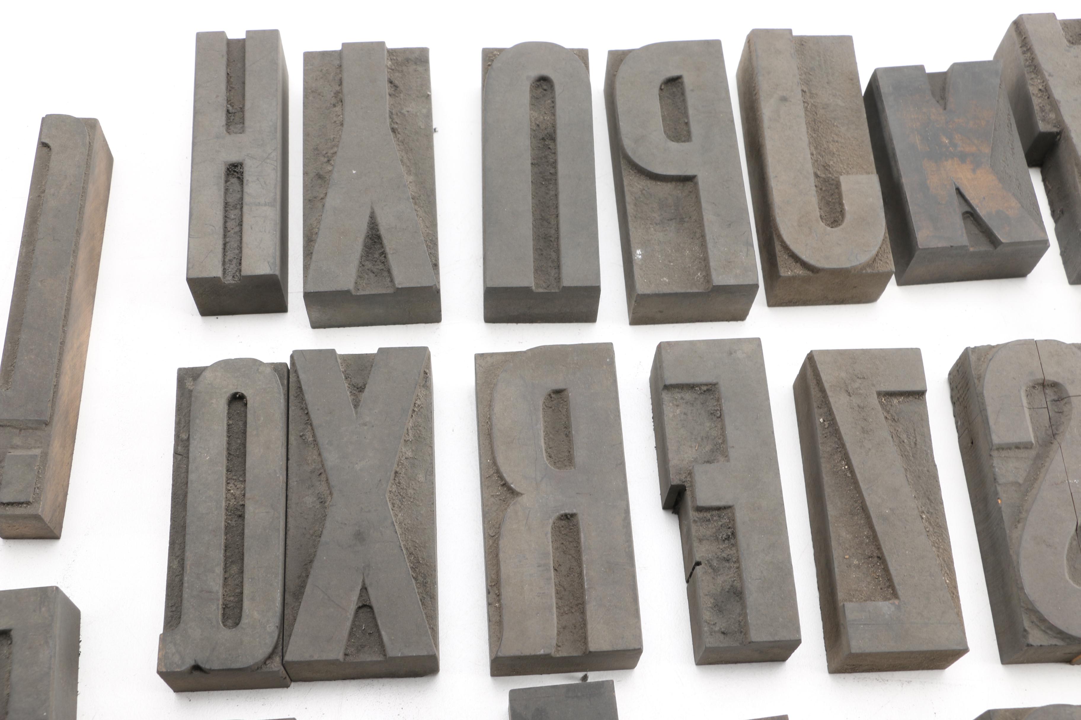 Collection of Print Letters and Symbol Blocks