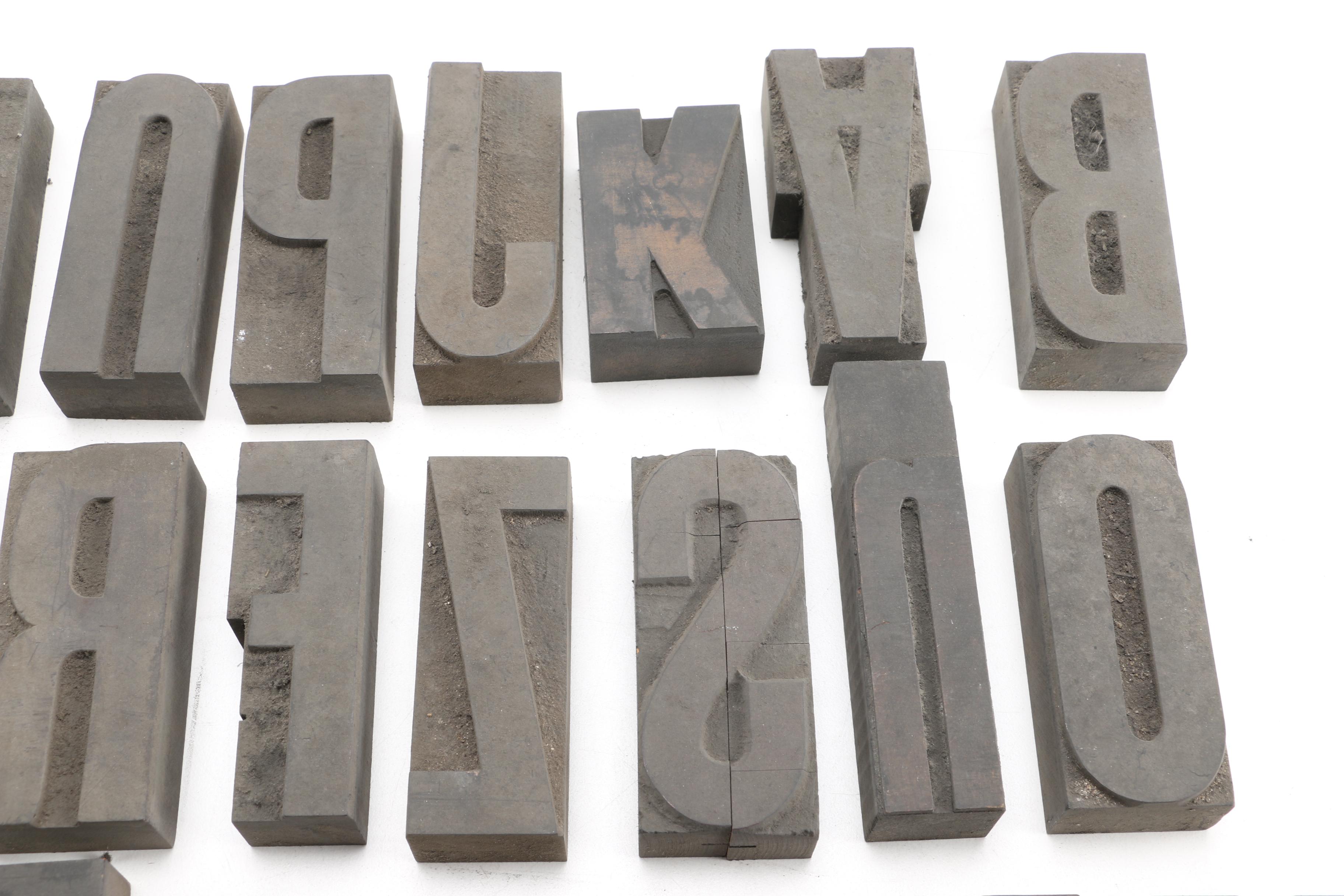Collection of Print Letters and Symbol Blocks