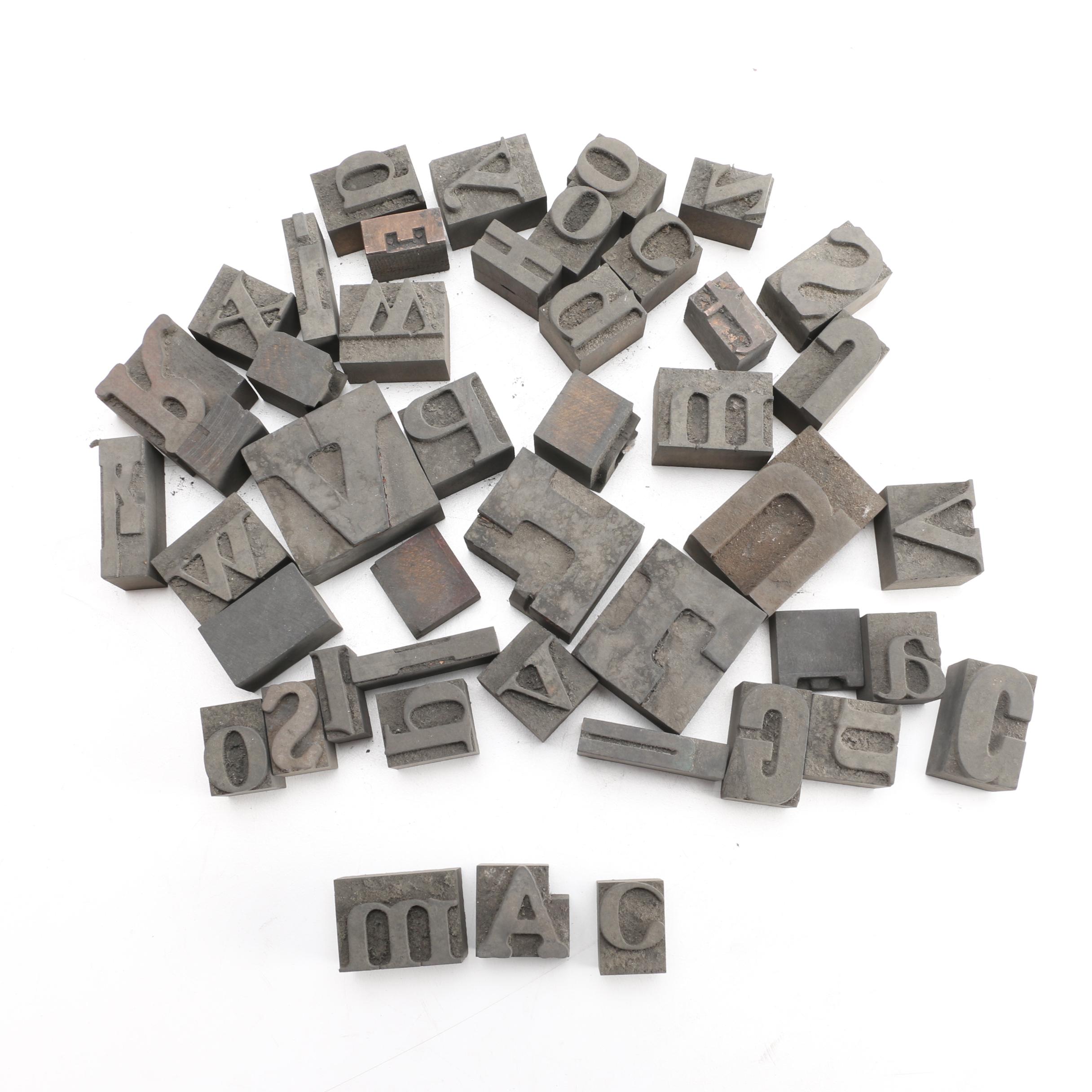 Collection of Print Letter Blocks