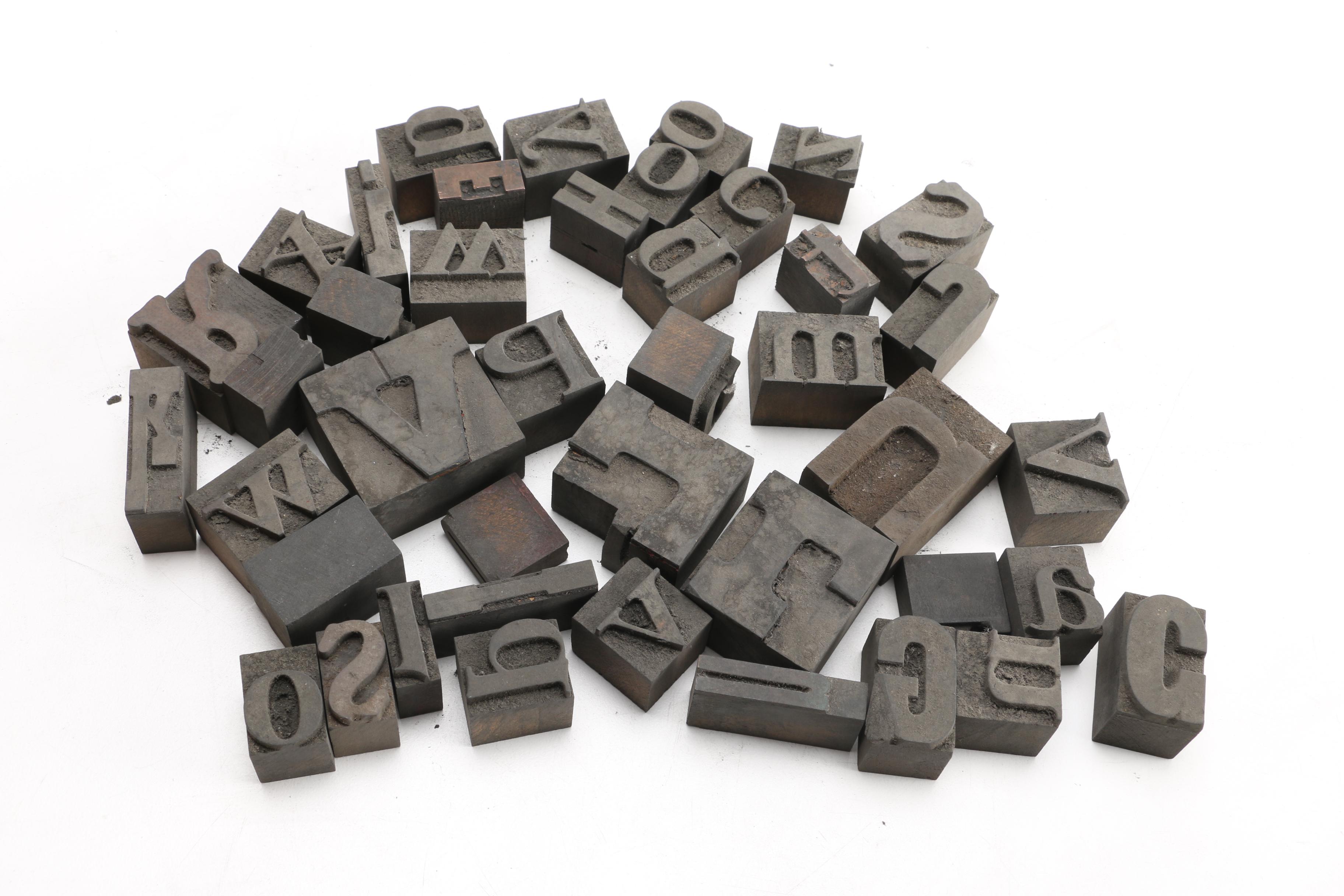 Collection of Print Letter Blocks