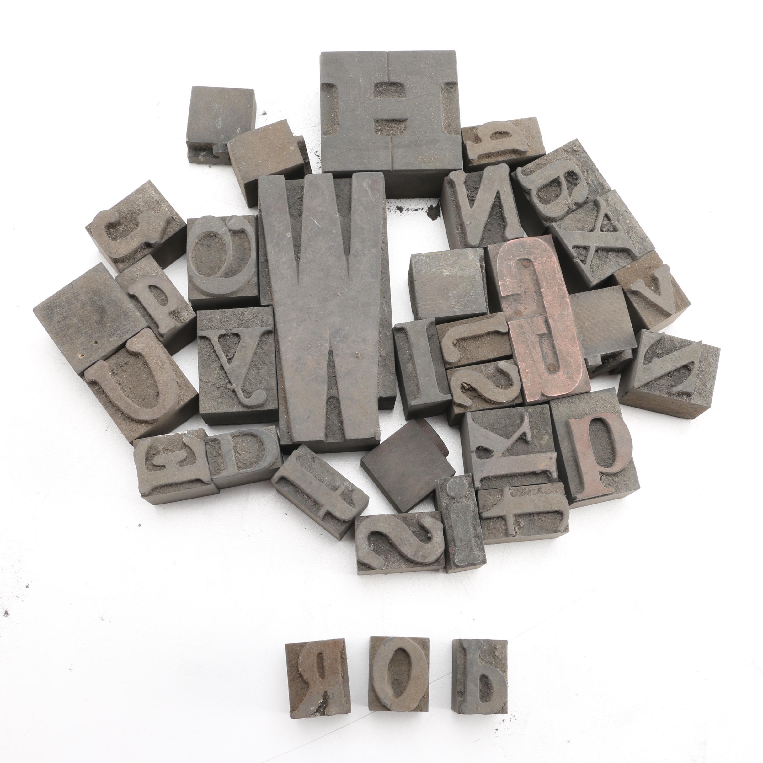Collection of Print Letter Blocks