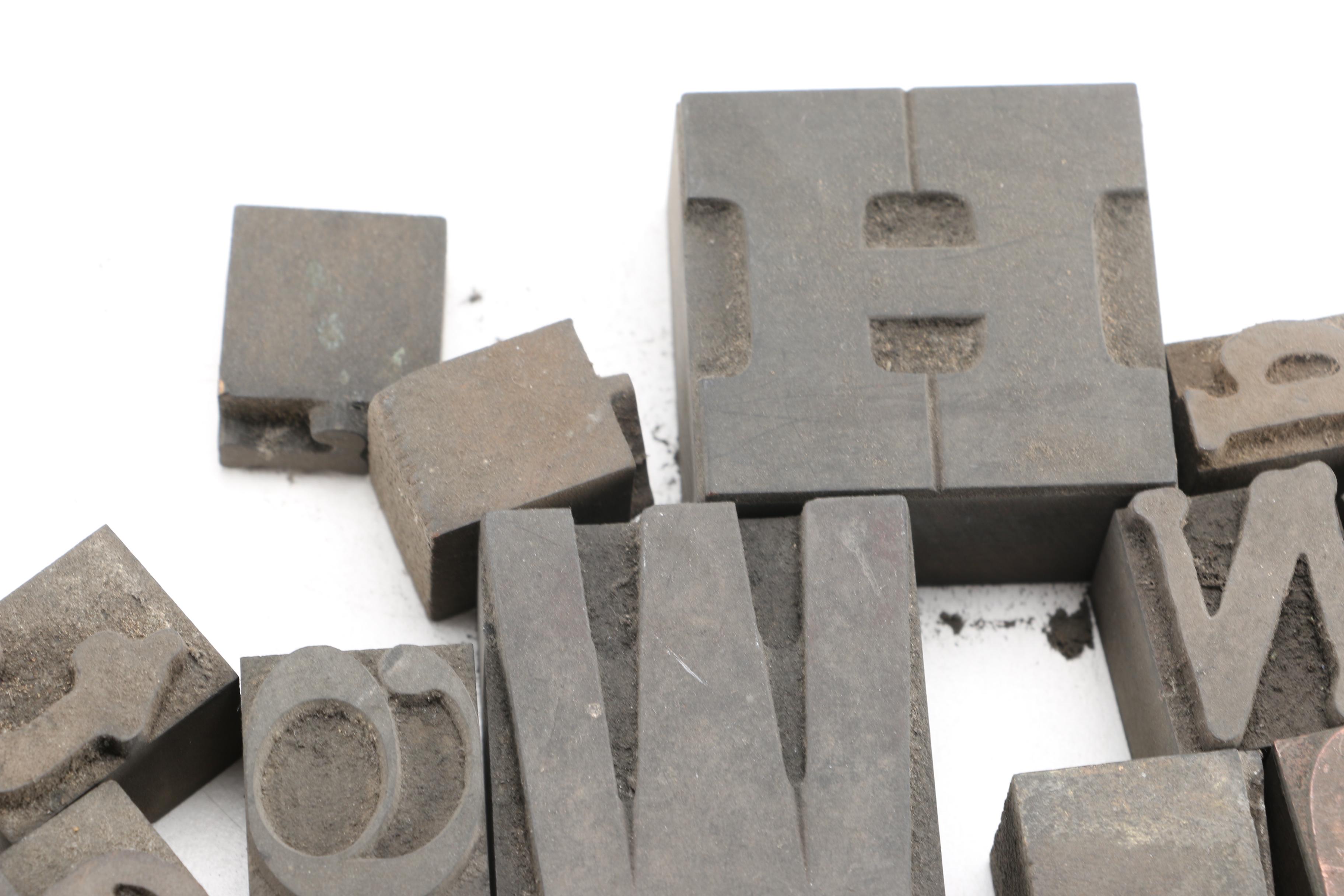 Collection of Print Letter Blocks