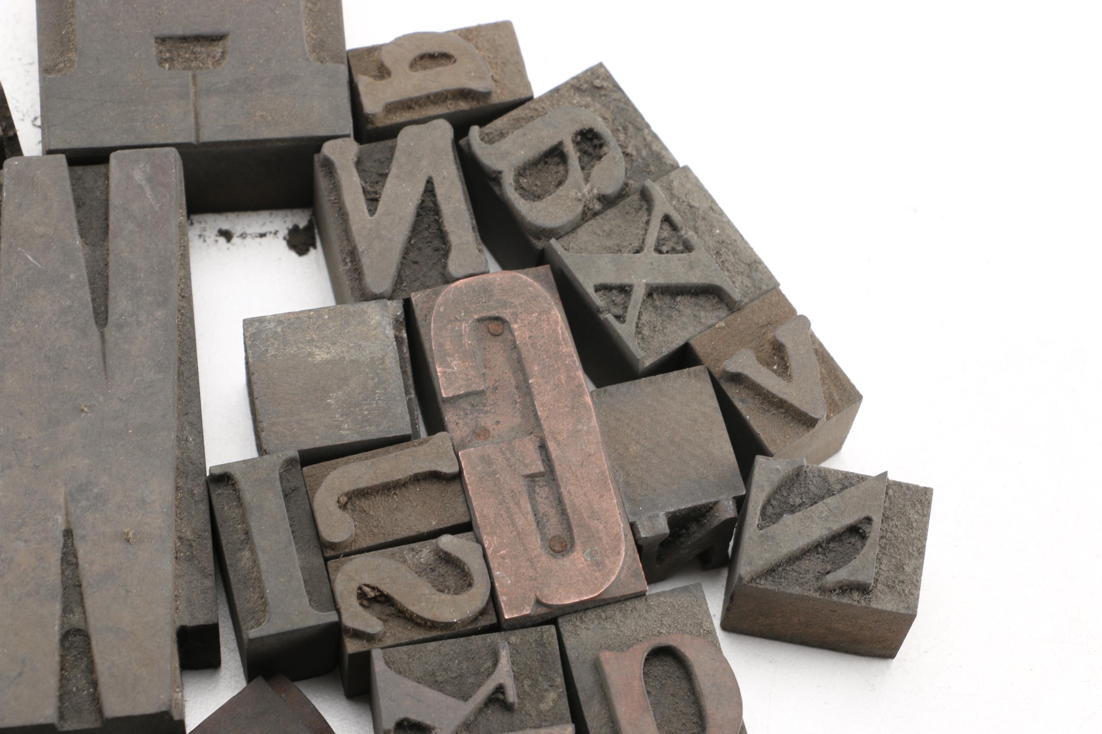 Collection of Print Letter Blocks