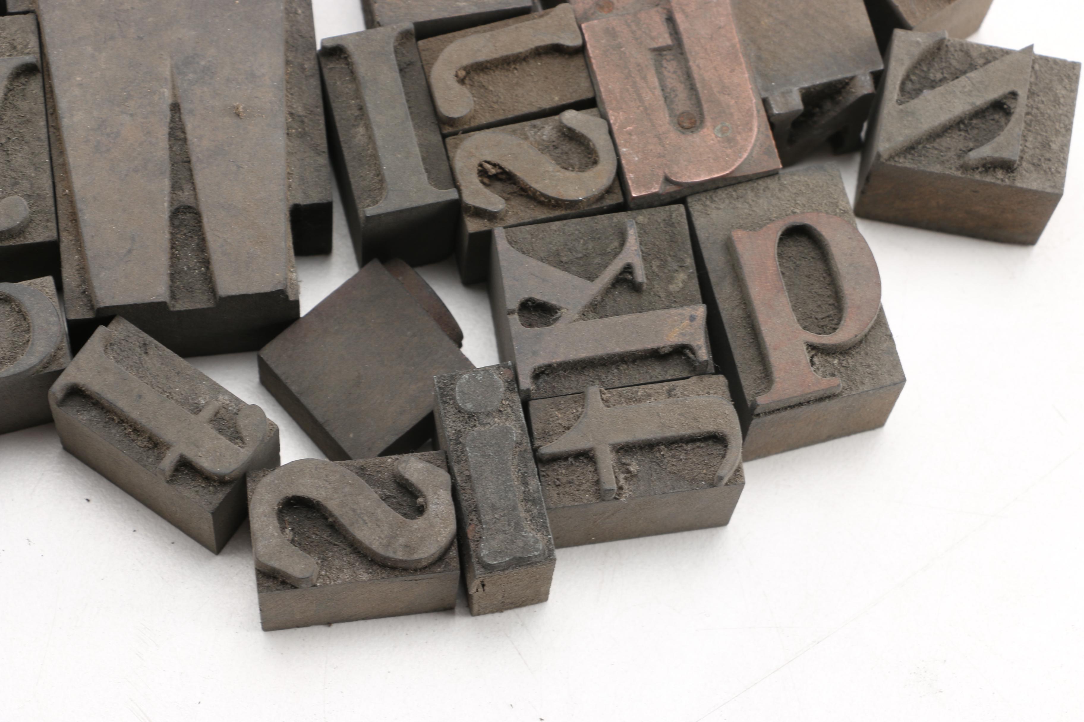 Collection of Print Letter Blocks
