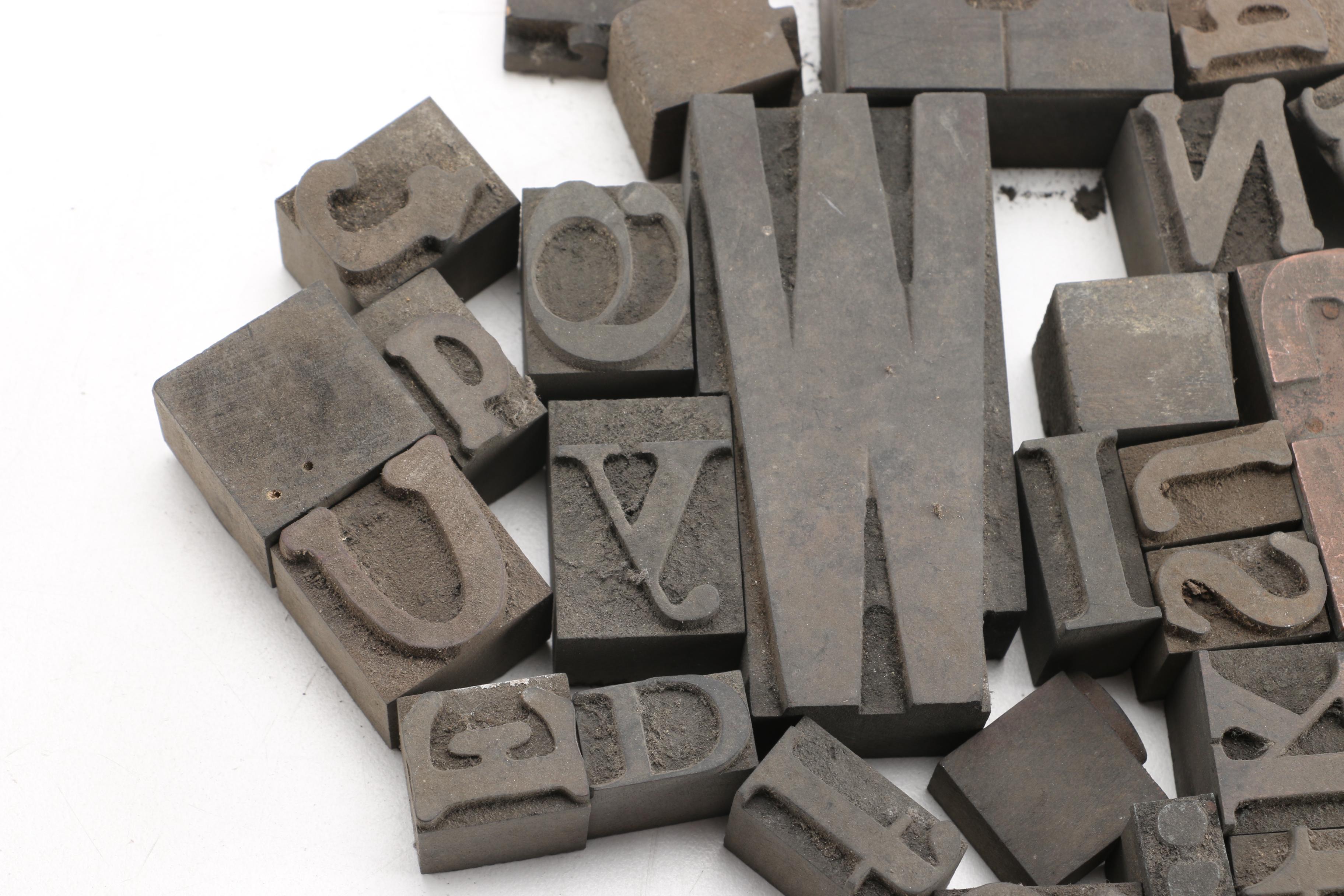 Collection of Print Letter Blocks