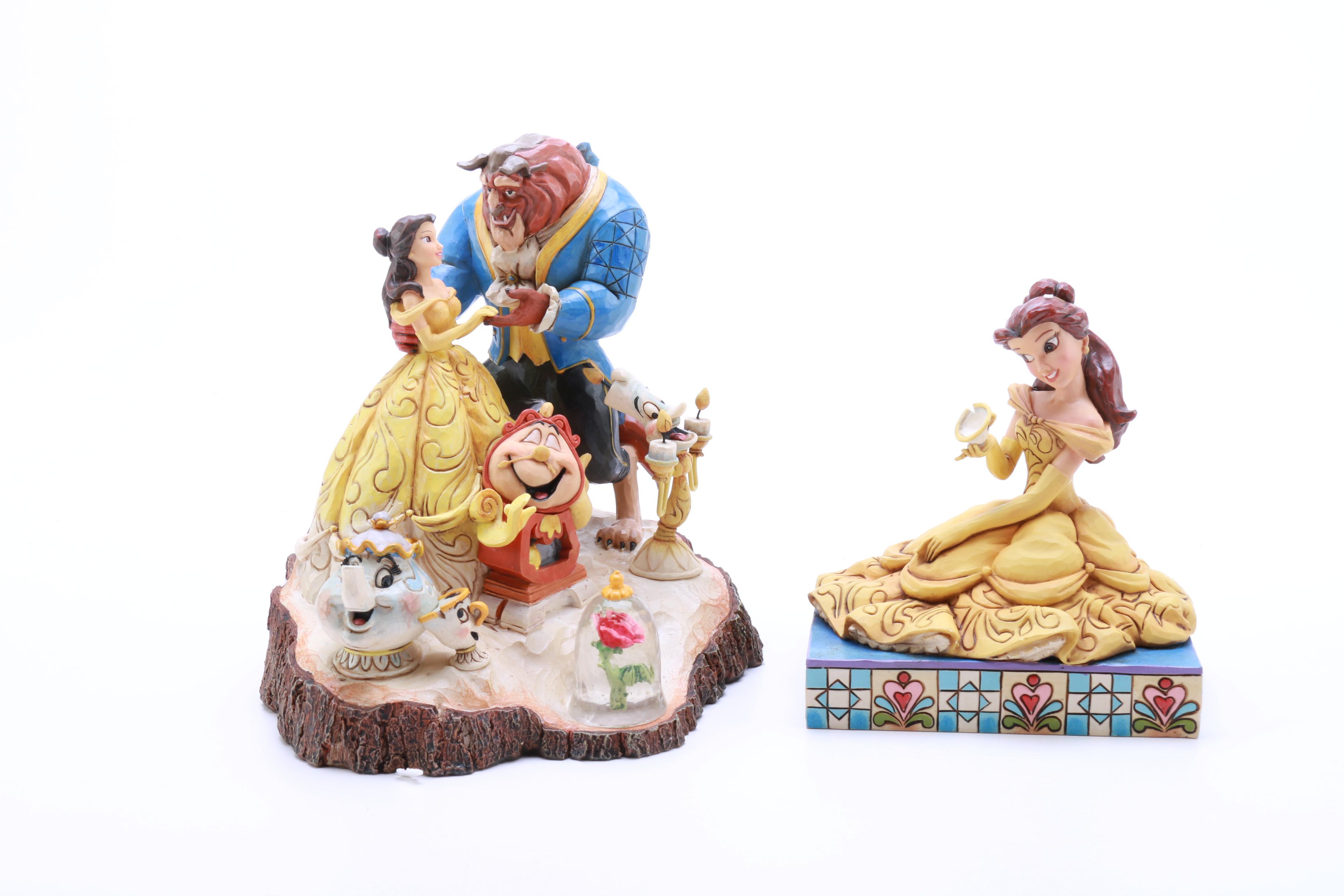 Disney Figurines Including "Beauty and the Beast"