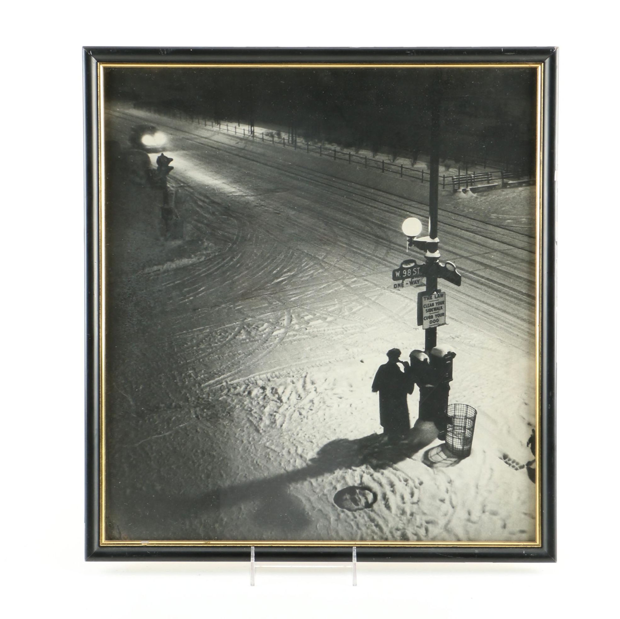 Mid-Century Black and White Photograph of Police Officer