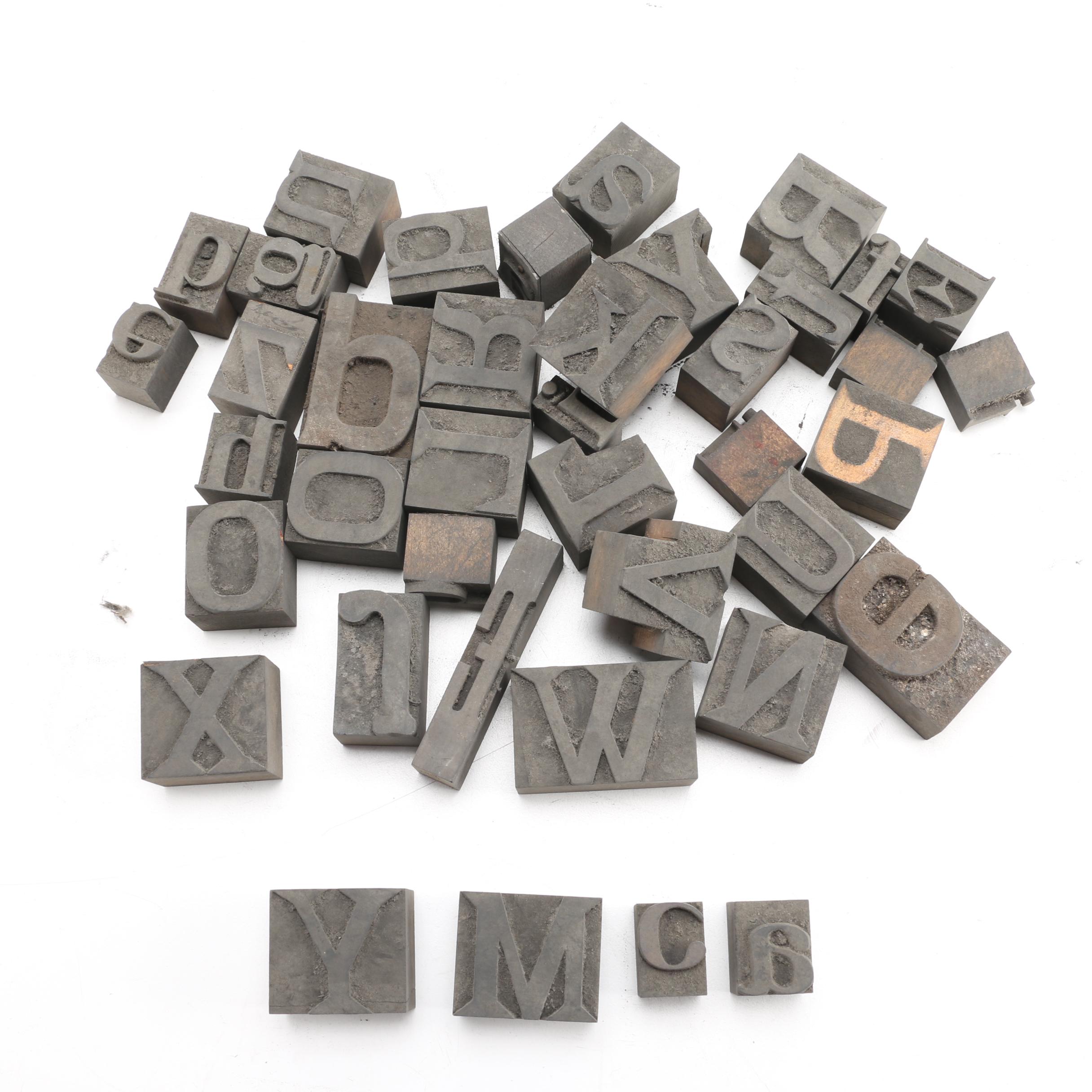 Collection of Print Letter Blocks