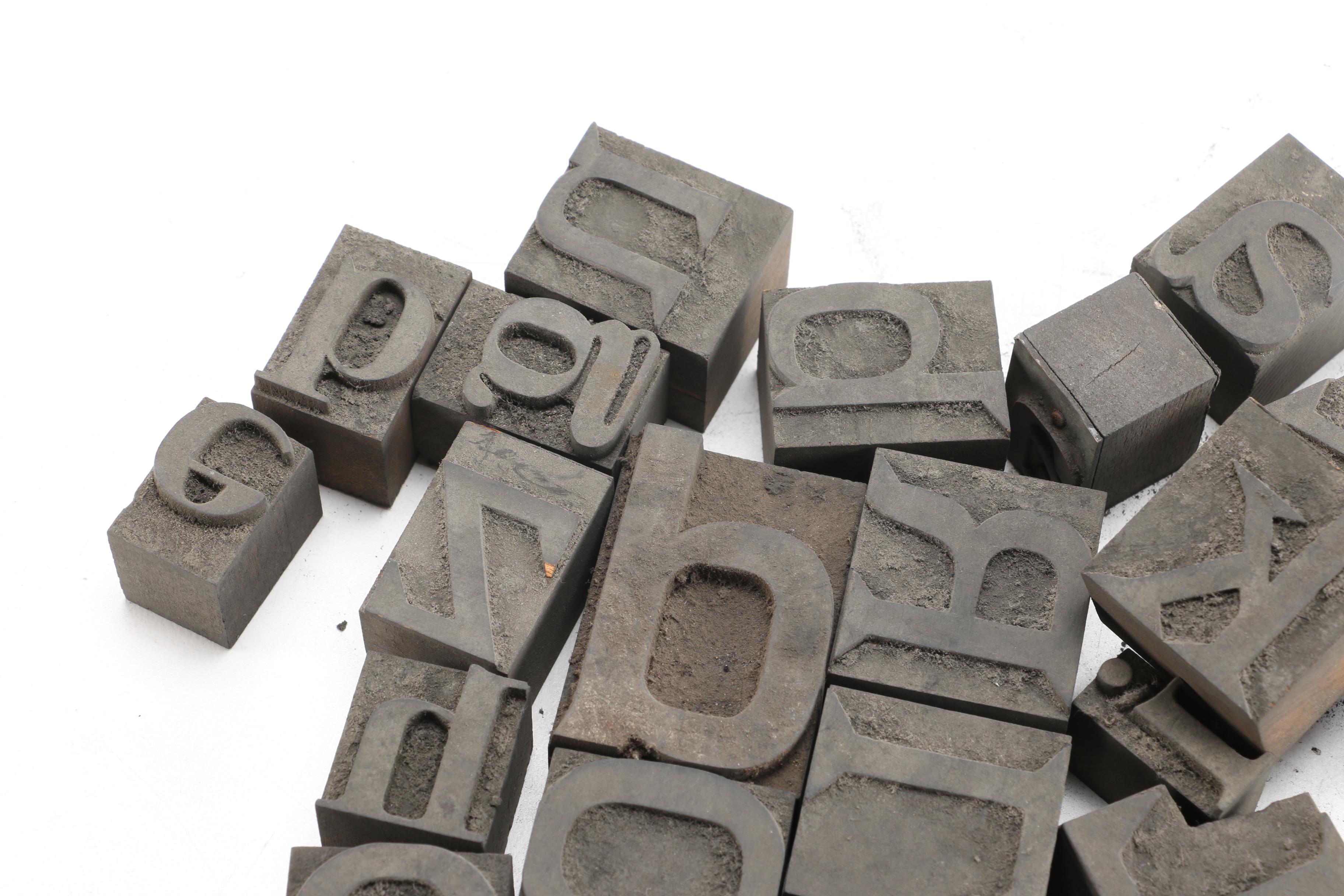 Collection of Print Letter Blocks